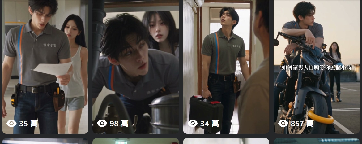 水電工江澈的AI短片趣味幽默,瀏覽數近千萬。(翻攝自億家水電修繕工程IG)