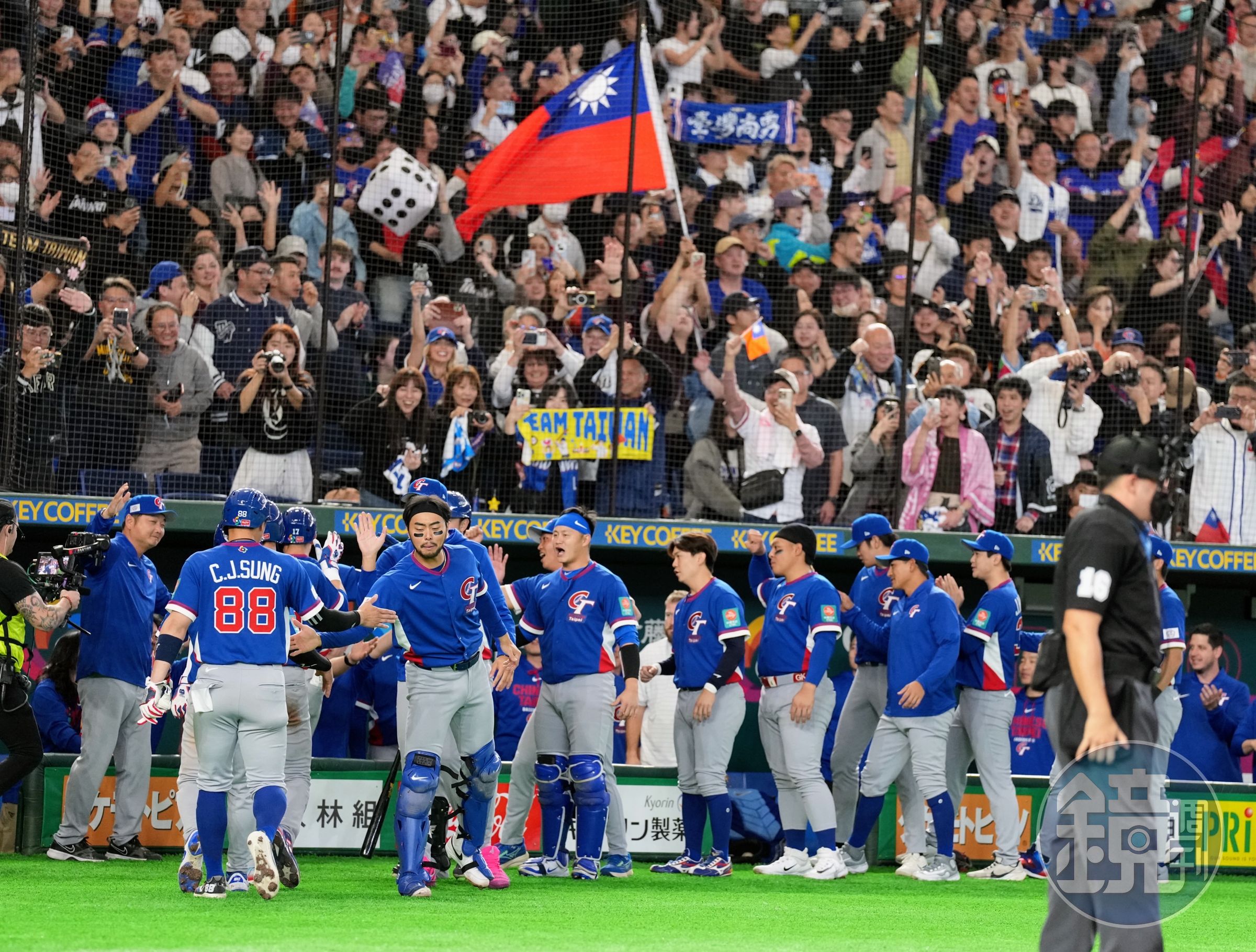 台灣隊今（7日）揮別昨日陰霾，以14：0贏了捷克隊。