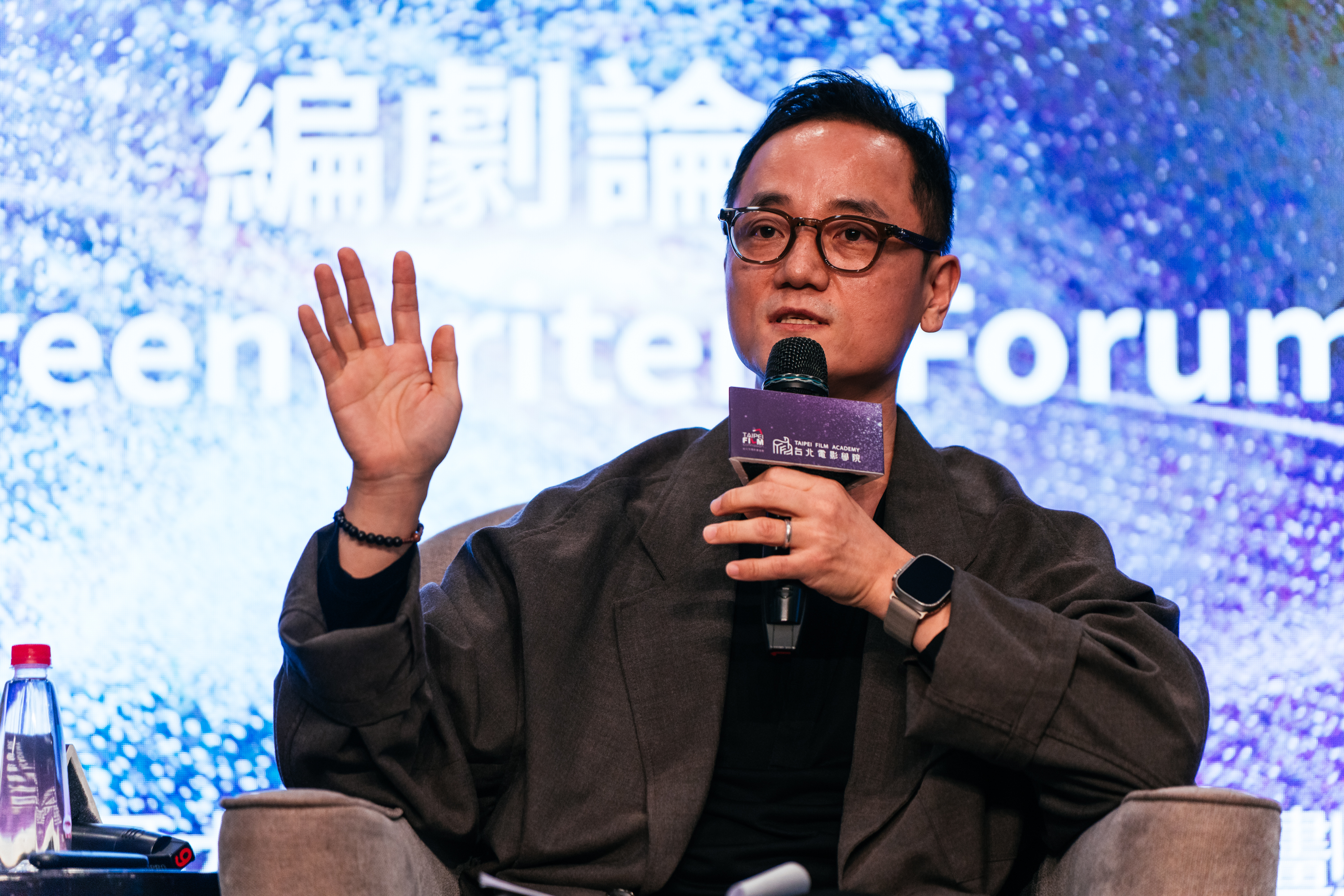 2025年度韓國票房冠軍電影《我和我的殭屍女兒》導演兼編劇畢鑑盛來台分享創作心法。(台北市電影委員會提供)