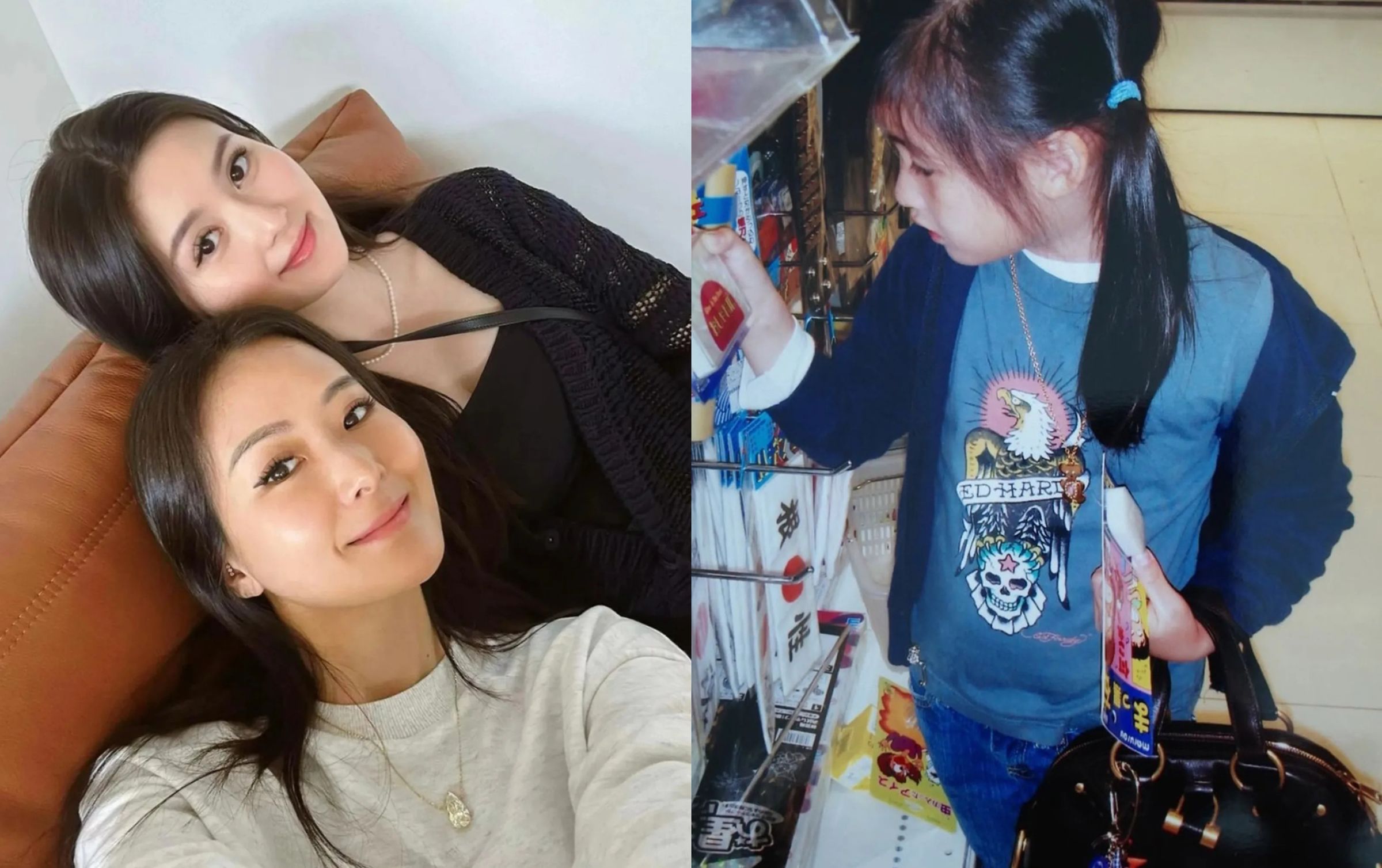 孫芸芸的女兒廖思惟從小就拎名牌包逛街。(翻攝trinityliao IG)