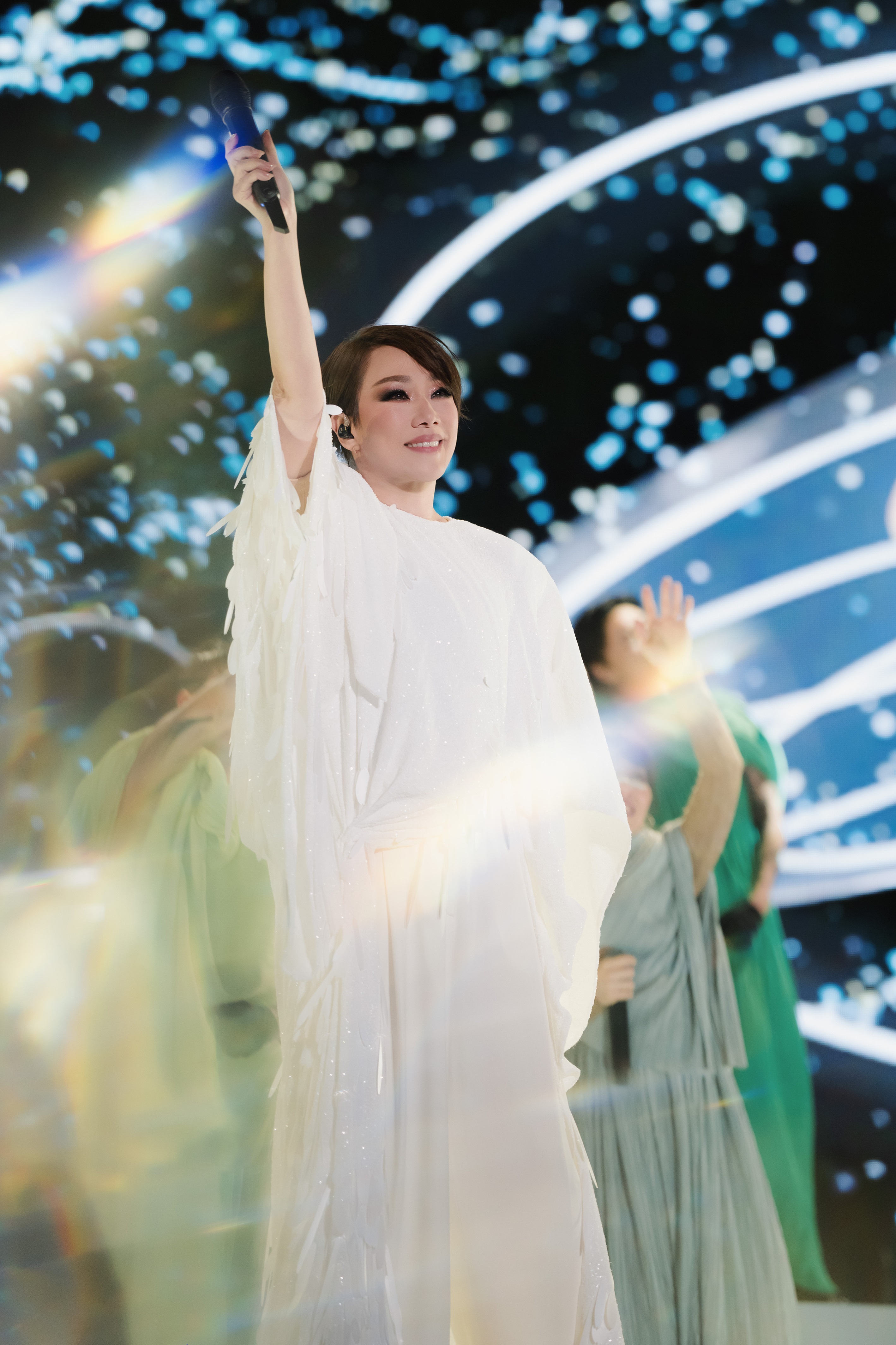 林憶蓮「迴響Resonance」2025巡迴演唱會在廣州大學城體育中心開唱。（索尼音樂提供）
