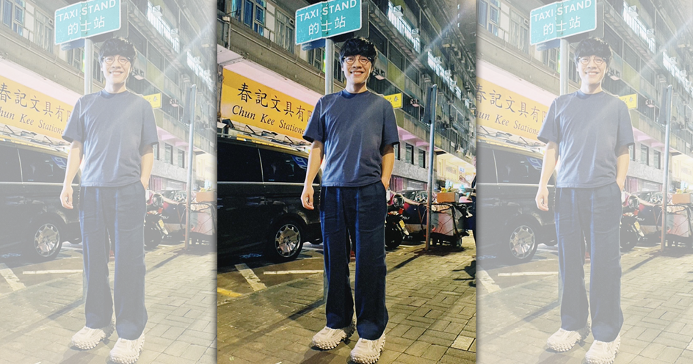 盧廣仲為找創作靈感走路回家。(翻攝自盧廣仲臉書)