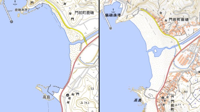 日本能登半島強震後，原本的海域被震出一片「新陸地」。（翻攝X／@Hokuriku_Island）