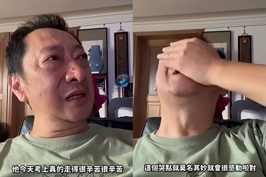 藝人九孔近日分享一段讓他忍不住落淚的家庭喜訊。(翻攝自九孔要變帥臉書)