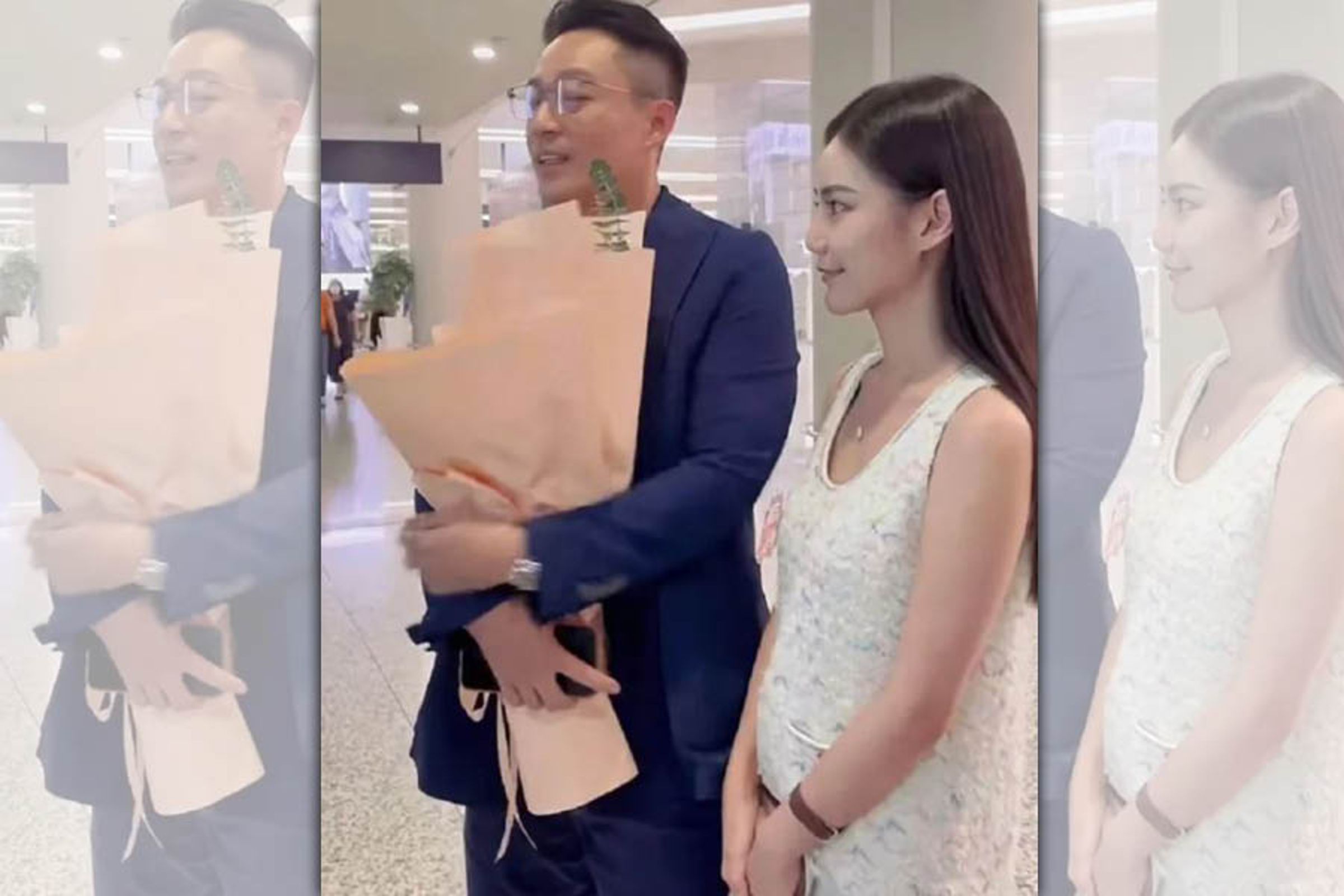 汪小菲領證結婚老婆Mandy被拍到小腹微凸,疑似奉子成婚傳言再起。(翻攝自4億少男的夢微博)