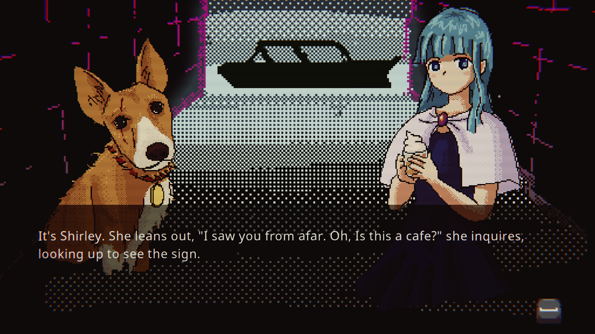 《數碼天堂》以咖啡廳狗狗Mini的記憶,帶出遊戲的世界觀設定。(DDmeow提供)