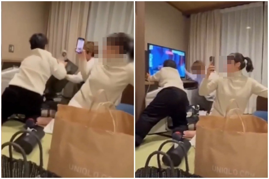 日本大地震，一名台灣網友PO出在房內的第一視角影片在日網瘋傳。（翻攝自X）