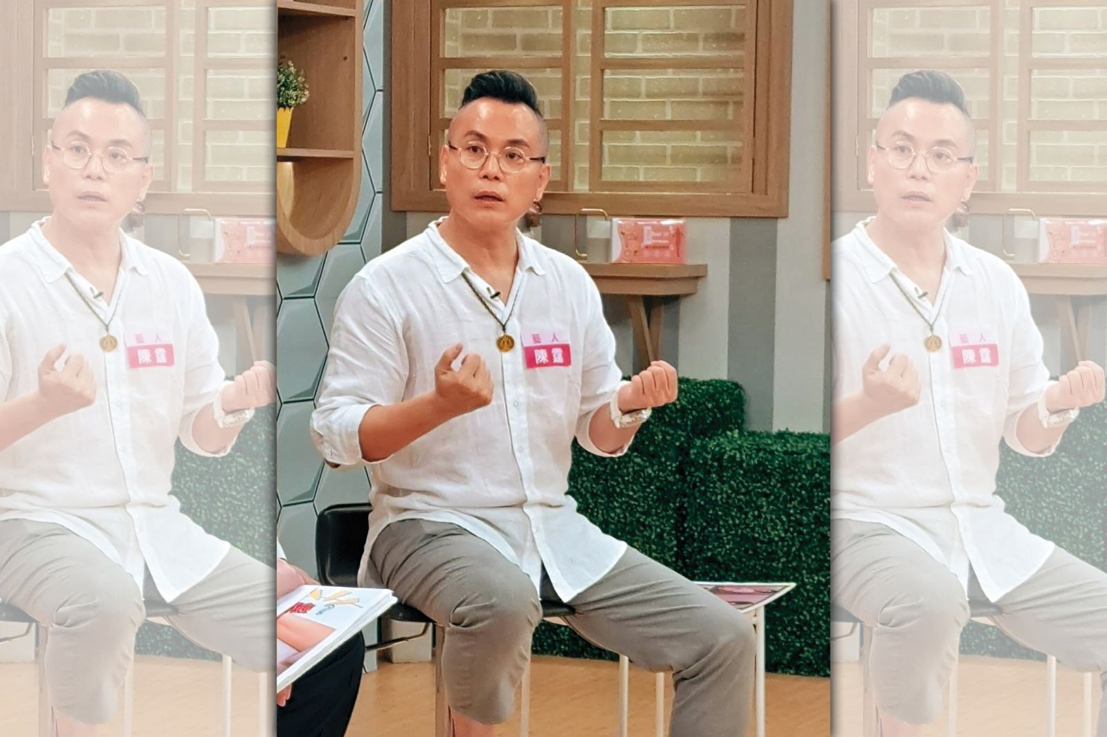 陳霆出道多年,接觸人脈廣,去年開始擔任獨家報導新聞媒體集團發言人。(翻攝自陳霆臉書)