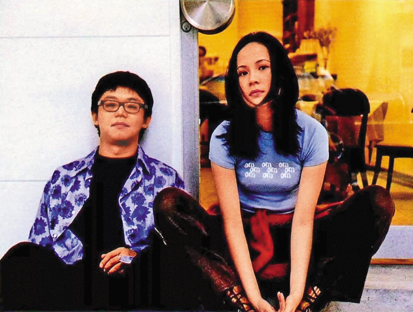 1997年，林暐哲（左）和楊乃文（右）曾因音樂結緣交往。（魔岩唱片提供）