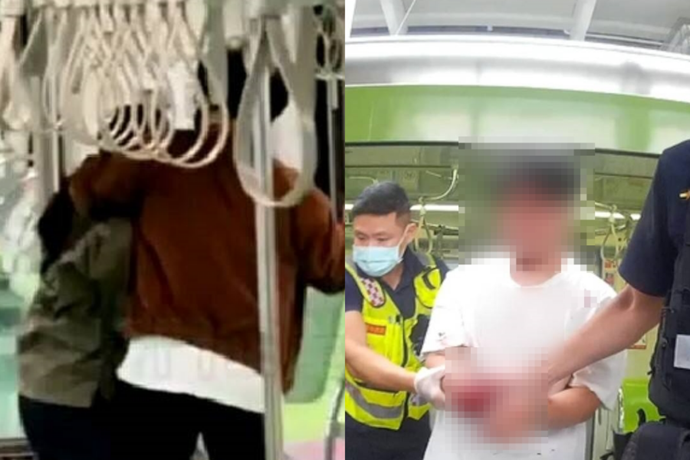 台中捷運砍人案凶嫌造成2乘客受傷,其父親也北上賠罪。(翻攝畫面)