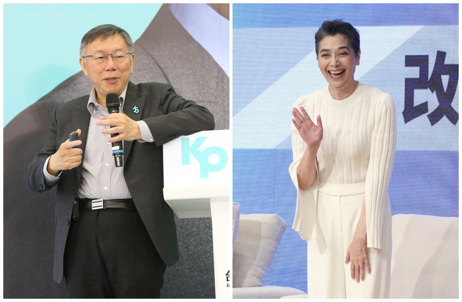 賴佩霞（右圖）邀請柯文哲（左圖）合演音樂劇。（本刊資料照）