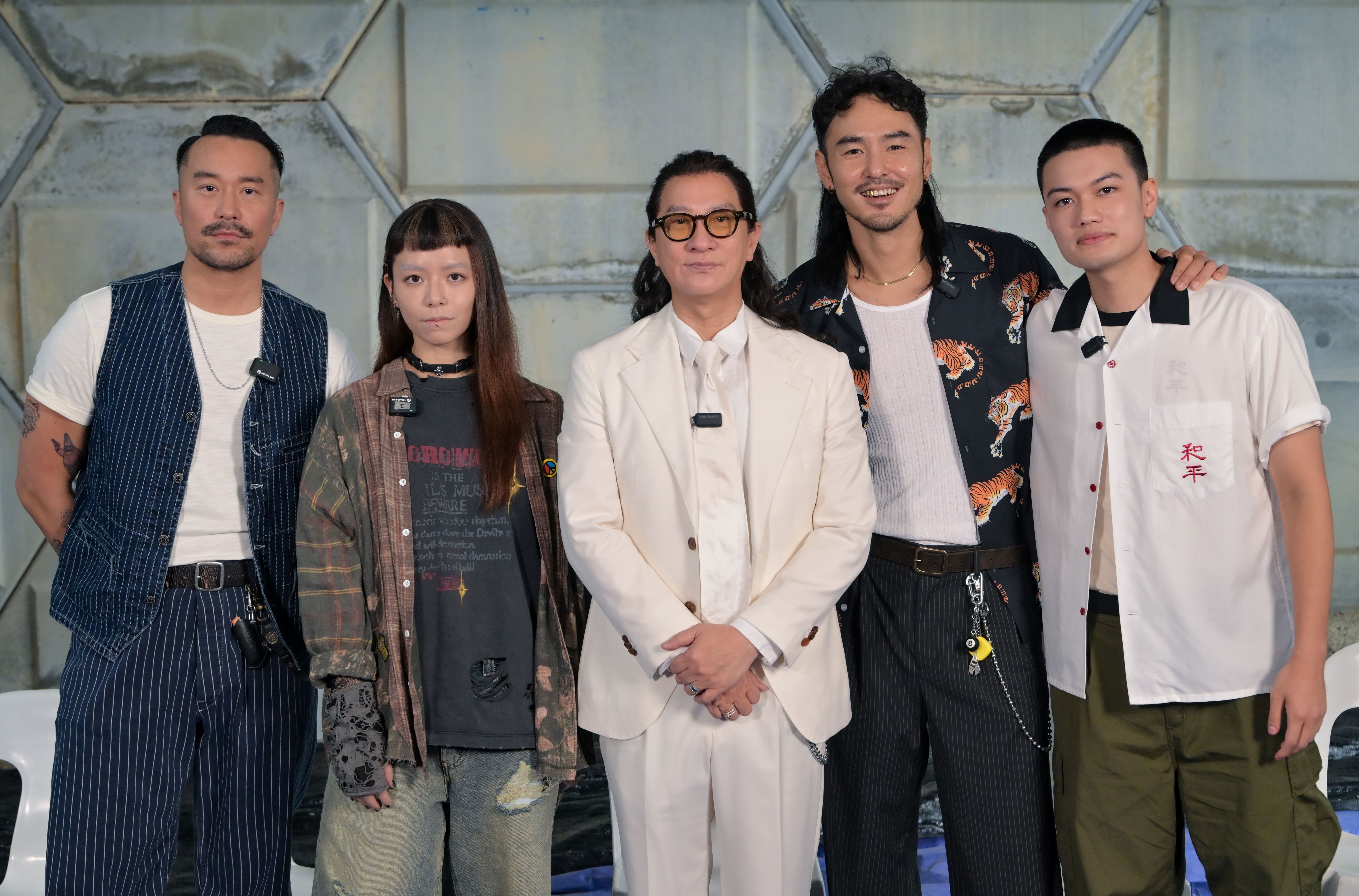 《蕩蕩蕩寇誌》卡司強大，左起張孝全、宋芸樺、張家輝、阮經天、劉子銓。（華映提供）