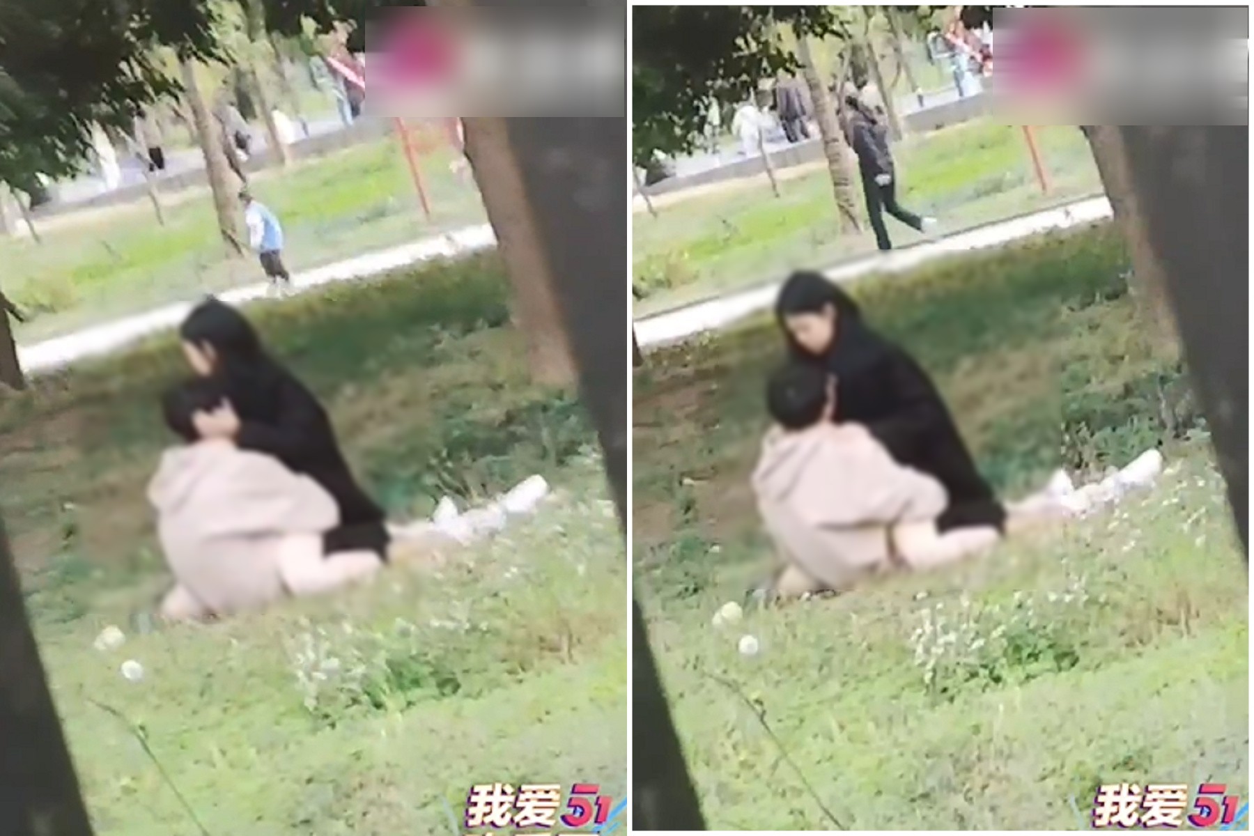 離離原上草，春風吹又生！小情侶無畏路人「抱頭騎乘」太激情。（翻自《51吃瓜網》）