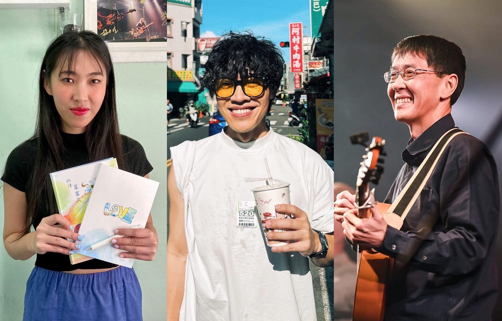 歷年金曲爭議不少，例如盧廣仲、王若琳及林生祥，都引發不同的聲浪。（翻攝自臉書）