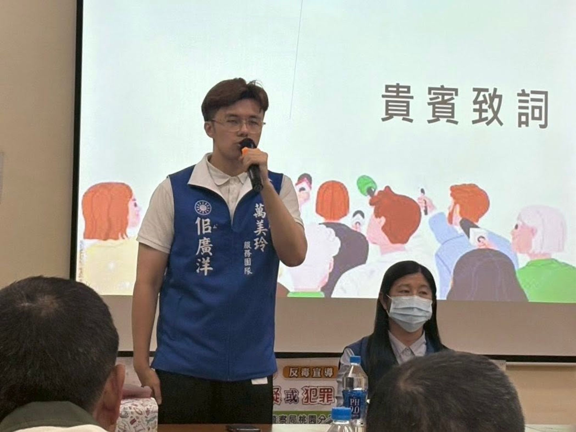 佀廣洋宣布參選市議員後,接連被爆出黑歷史,部分國民黨立委、市議員及在地基層里長等人,紛紛都跳出來幫他說話。(翻攝自佀廣洋臉書)