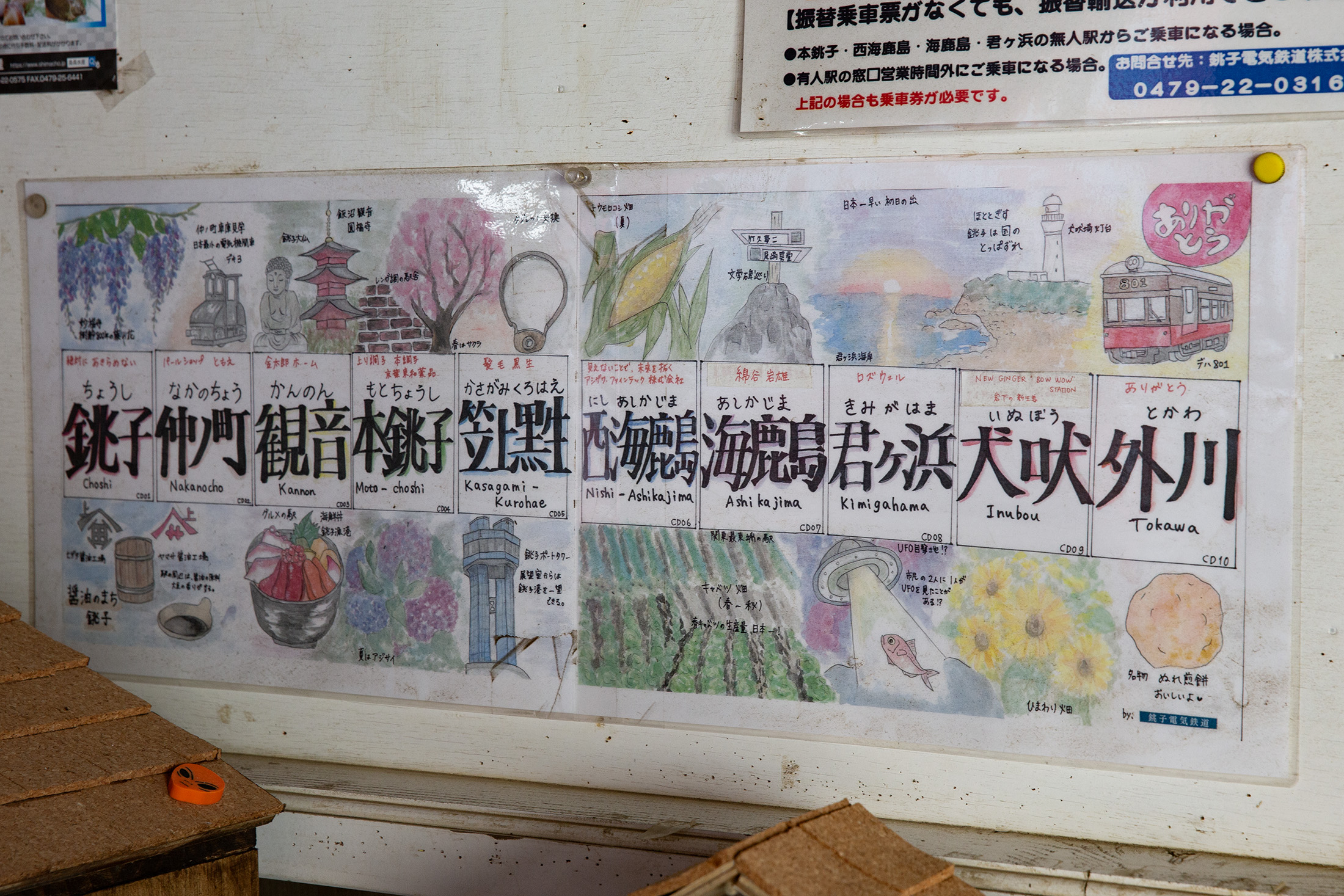 銚子電鐵的每一站都有主題，也很適合安排成一趟美食小吃之旅。