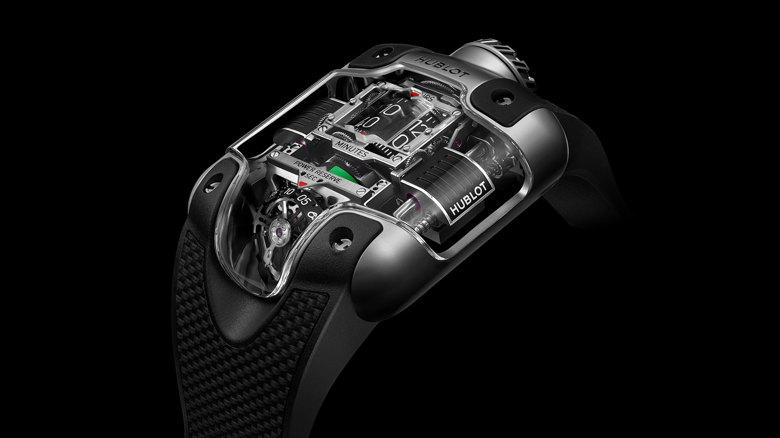 HUBLOT MP-10雙垂直上鍊陀飛輪鈦金腕錶，定價NTD 8,175,000（限量50只）