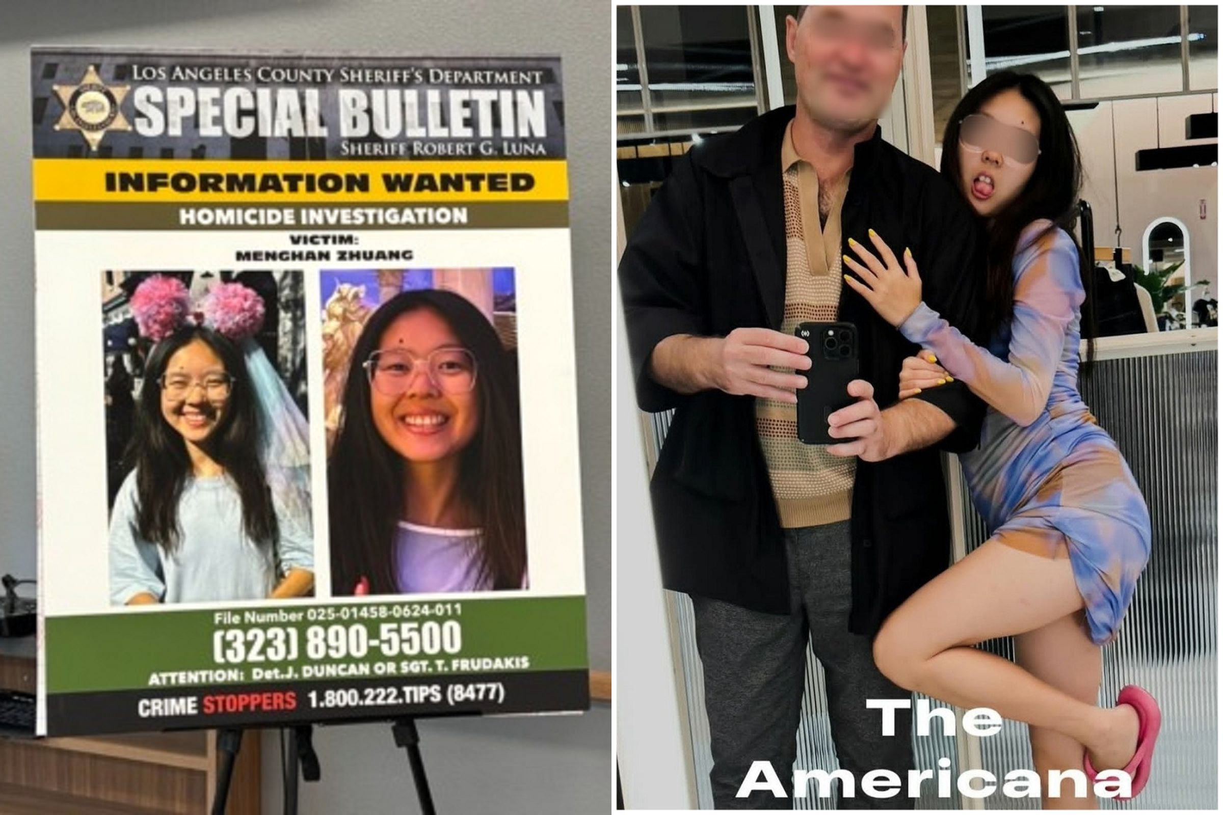 中國女留學生在加州遇害,「豪放生活性愛照」引熱議!美警公布兇嫌照片。(翻自X平台+《加國無憂》)
