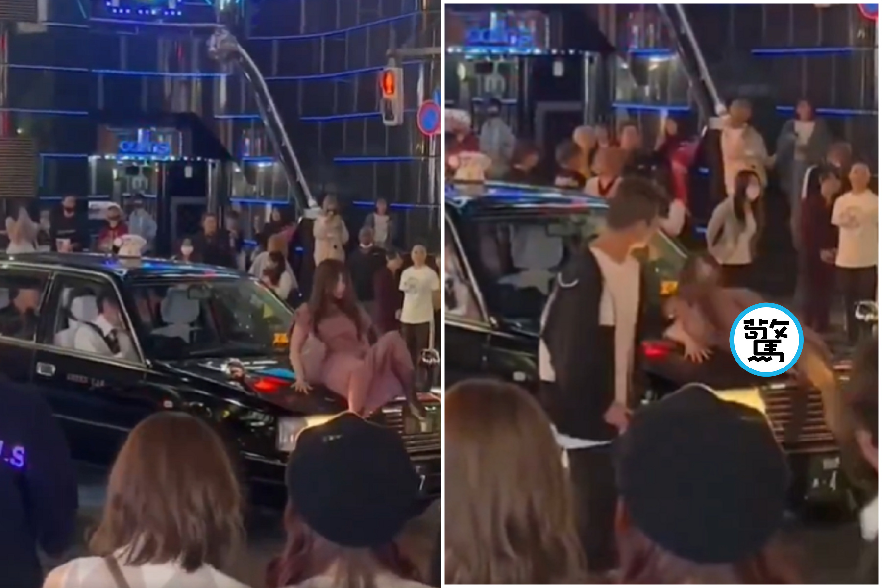 醉女鬧新宿堵攔計程車，開放下體任人看！網友狂猜「某國人」。（翻自IG）