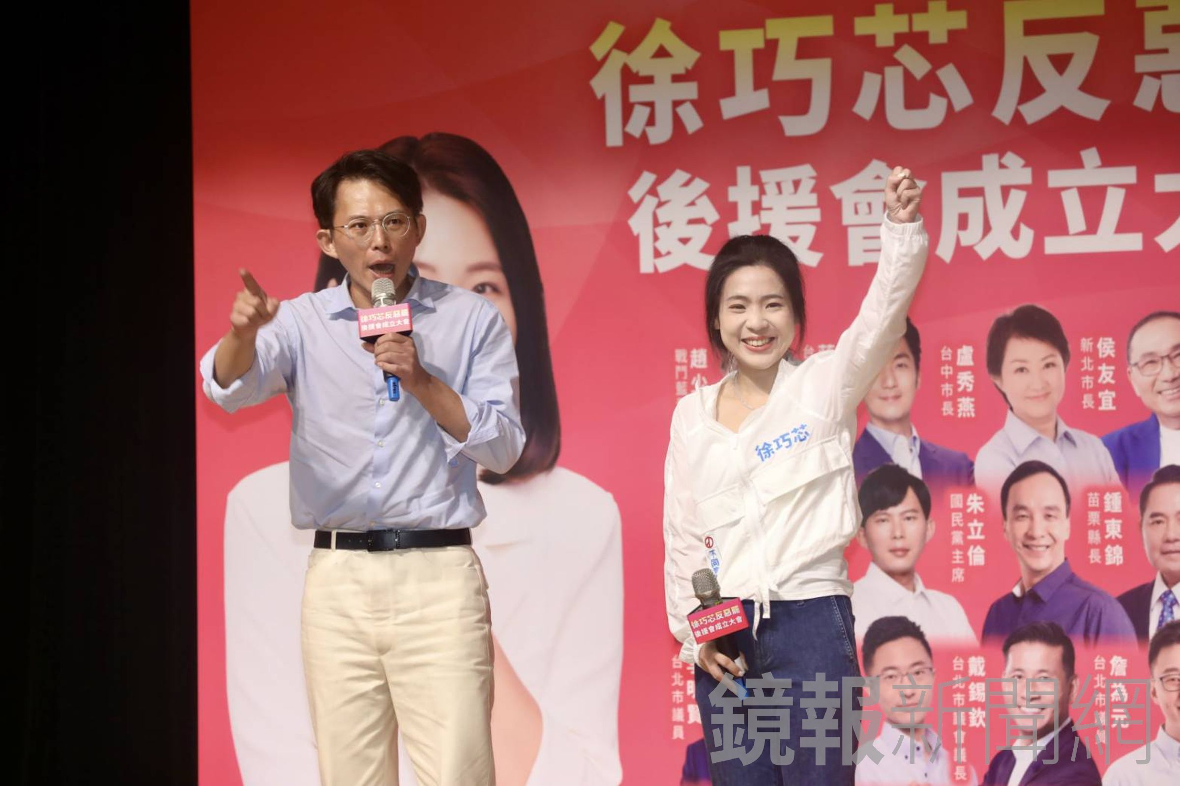 徐巧芯感謝黃國昌先前幫忙站台，特別請辦公室同事送潤喉丸過去，並期盼「咆哮帝滿血回歸！」（鏡報林煒凱攝）