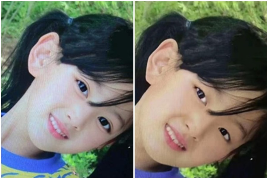 考生胡馨怡曾因長相太過甜美，被質疑連小時候照片都先P好拿出來發。（翻攝抖音）