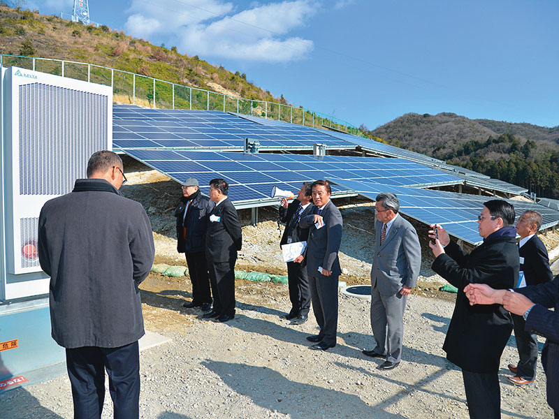 日本大力推動農村光電，台灣的台達電也前往協助。（翻攝台達電官網）