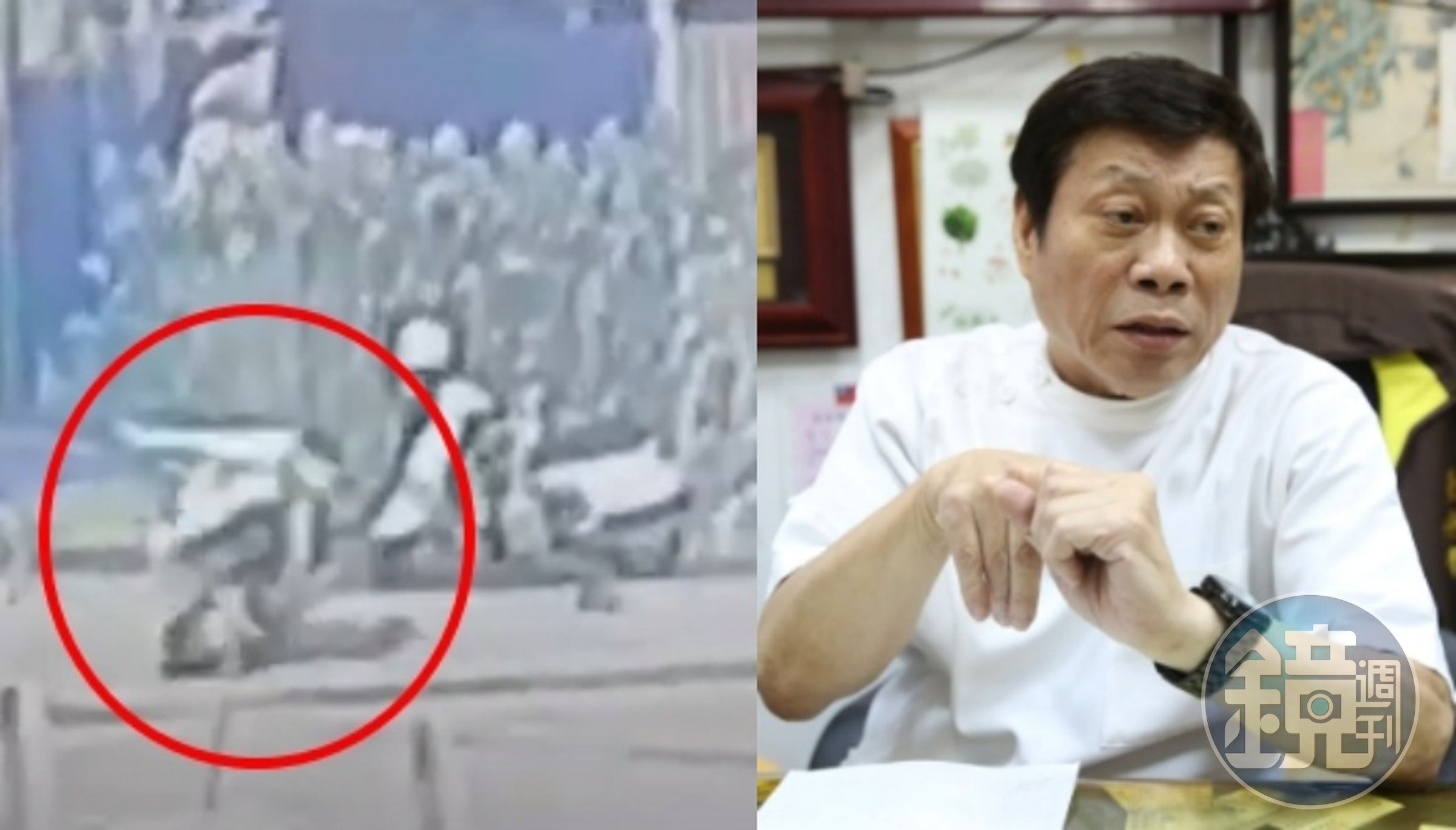 法醫高大成（右）證實，嫌犯2週前曾赴診所向其求助。（翻攝畫面、本刊資料照）