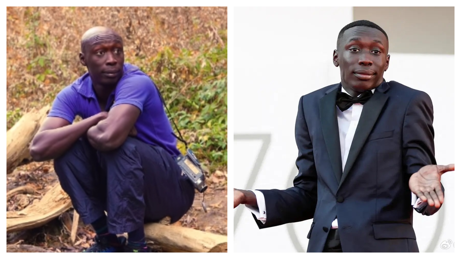 全球TikTok擁有最多粉絲的網紅「面癱哥」拉梅因滯留美國遭逮捕，目前已自行選擇離境。（翻攝自Instagram@khaby00、微博）