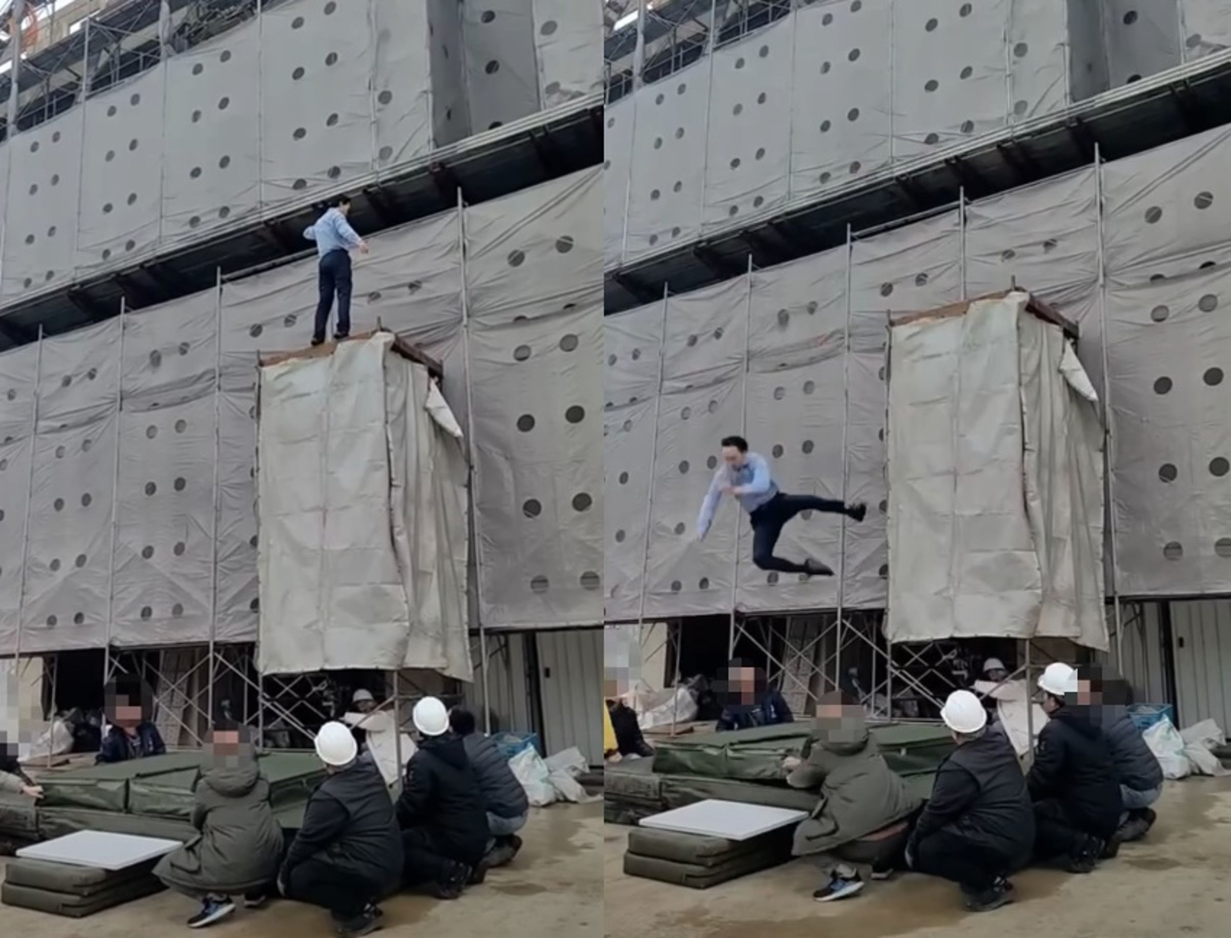 蘇姓武行在拍攝民視八點檔《豆腐媽媽》時發生意外。(翻攝自臉書台北市電影戲劇業職業工會)