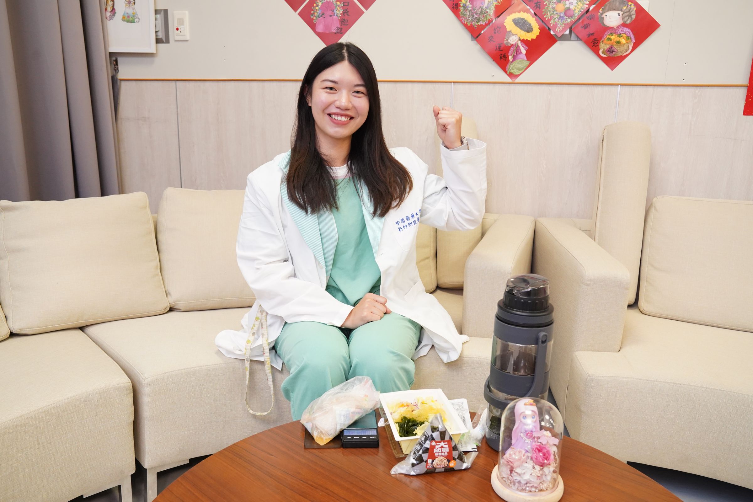 古庭瑜表示運動讓她看見屬於自己的舞台與無限可能。（中國醫藥大學新竹附設醫院提供）