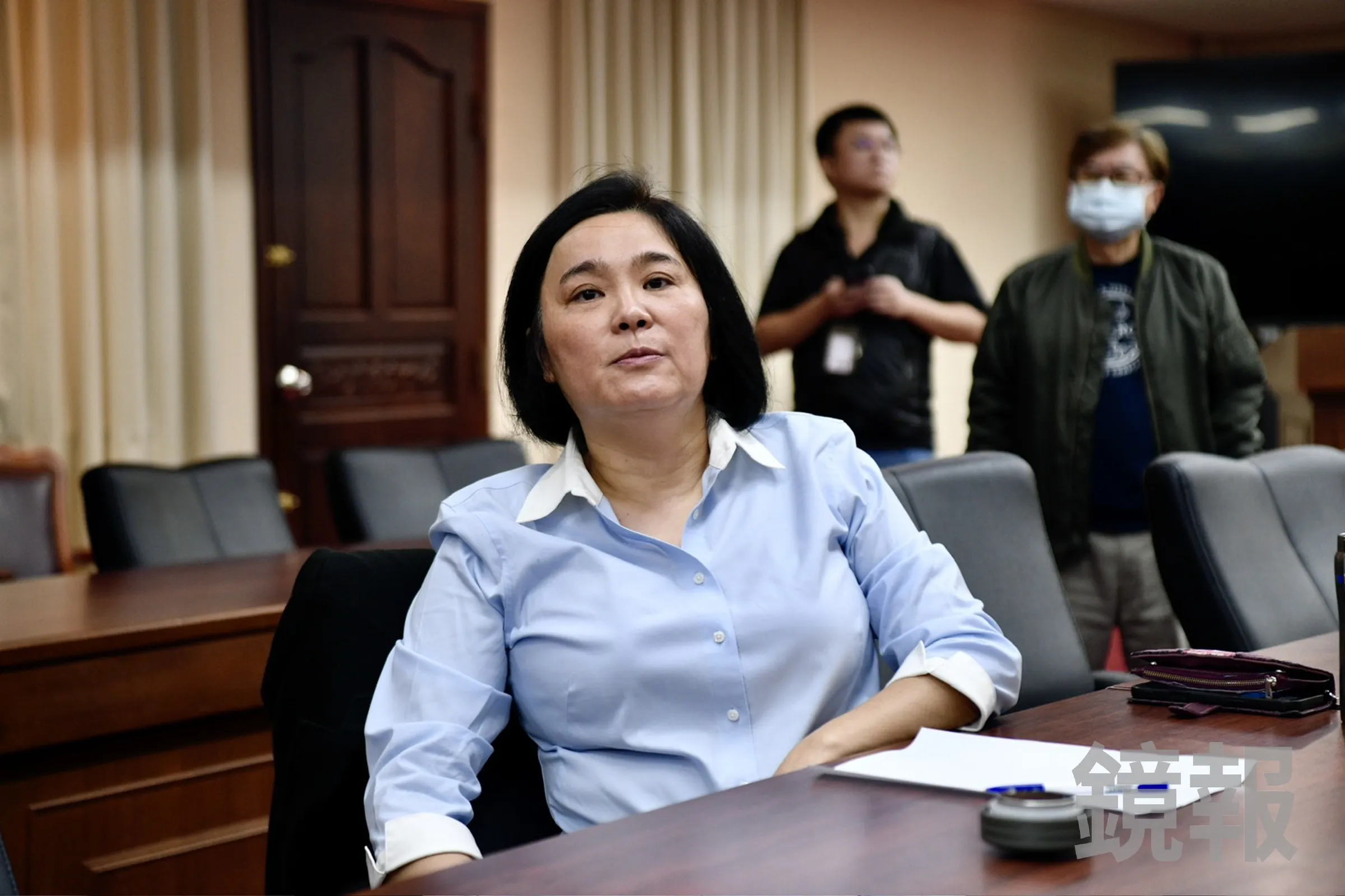 陳玉珍今日質疑陸委會對台灣民主沒信心，「我們去跟對岸交流，怎麼不認為我們也可以統戰他們呢？」。（鏡報李智為）