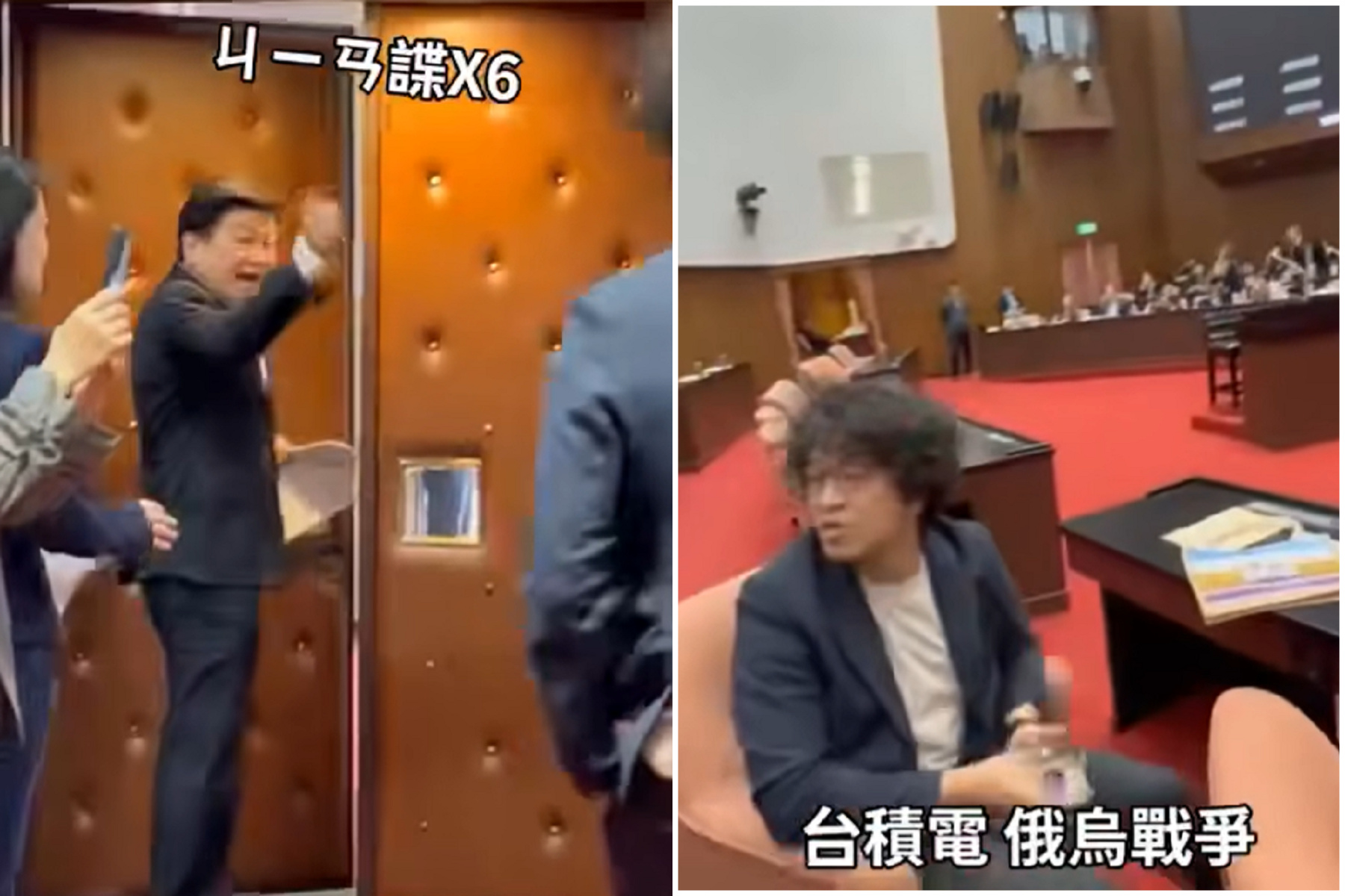 傅崐萁狂罵「人渣間諜鶼鰈」嗆沈伯洋，陳玉珍接力上陣！影片曝光。（翻自臉書）