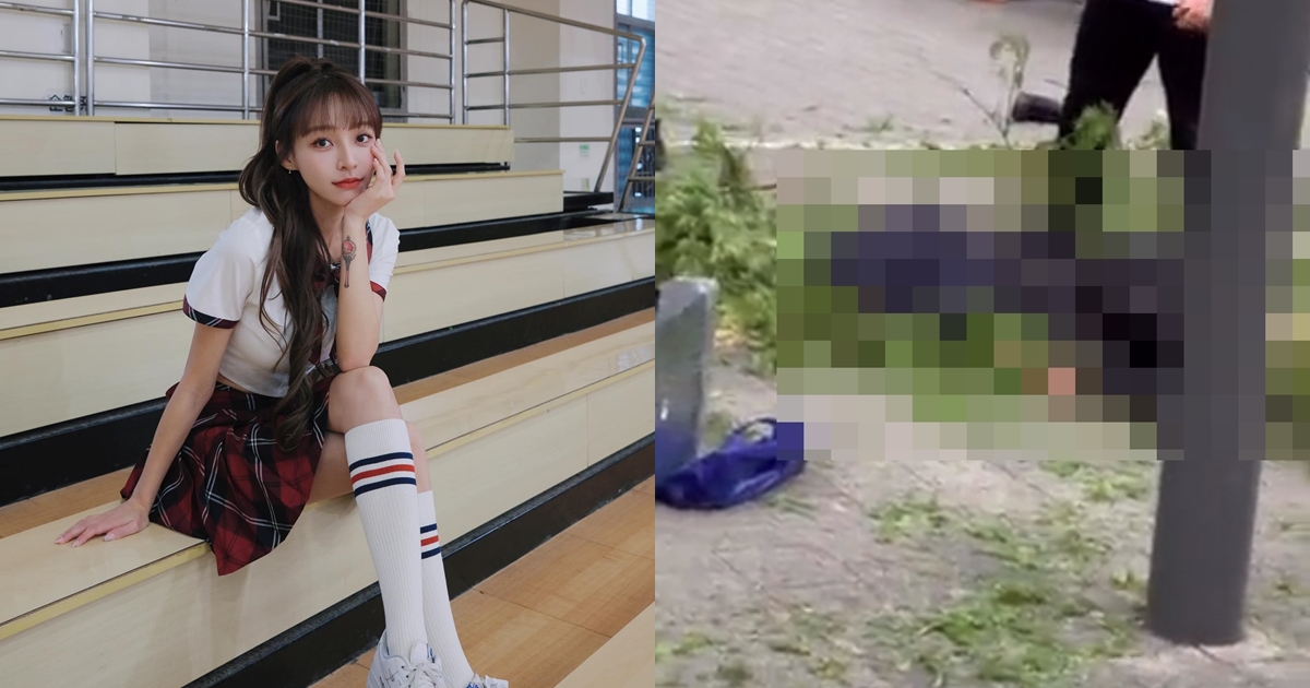 林襄到日本工作目擊墜樓事件，直呼好驚悚。（翻攝自推特、林襄臉書）