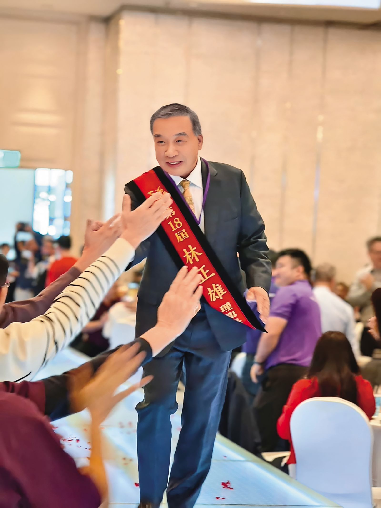 堪稱中部建築業大老的林正雄，當過許多公會理事長。（翻攝林正雄臉書）