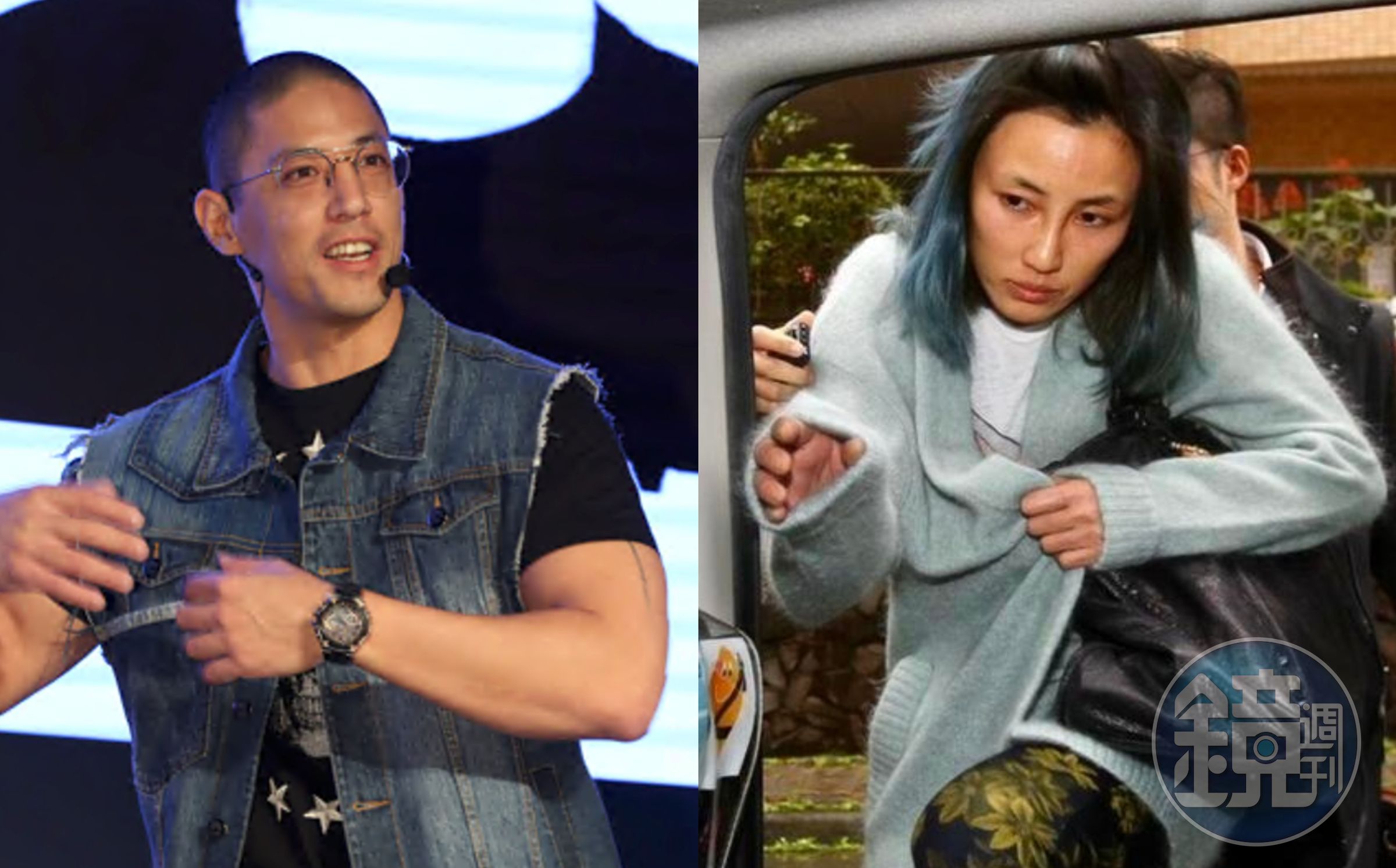 蔣友柏（左）與前妻林姮怡（右）昔日婚姻維持15年，林姮怡離婚後曾因扶養費問題鬧上法院，憔悴模樣與過去形成強烈對比。（本刊資料照）