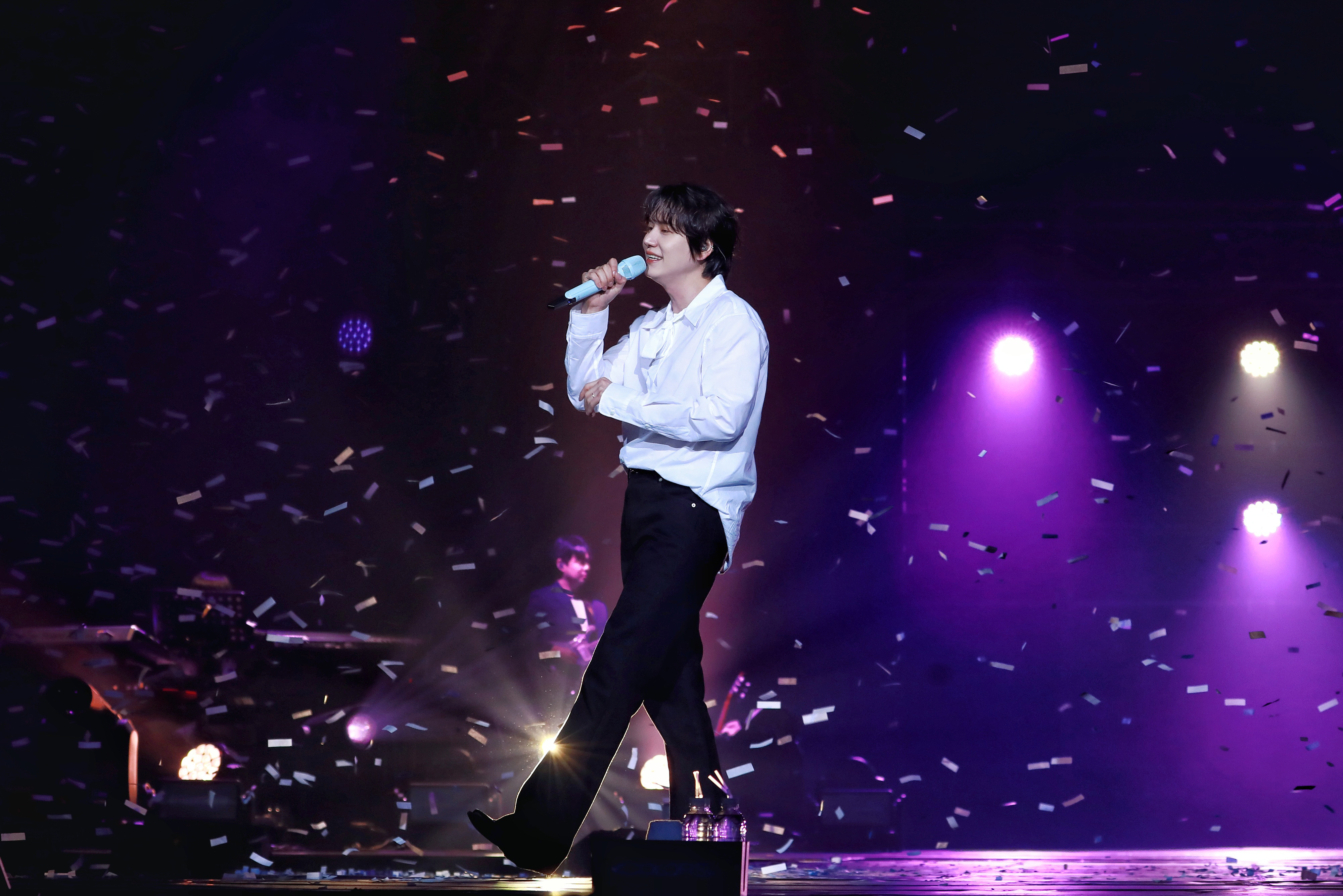 Super Junior成員圭賢帶來多首中文歌曲,字正腔圓加上優美唱功讓粉絲聽得陶醉。(D-SHOW提供)