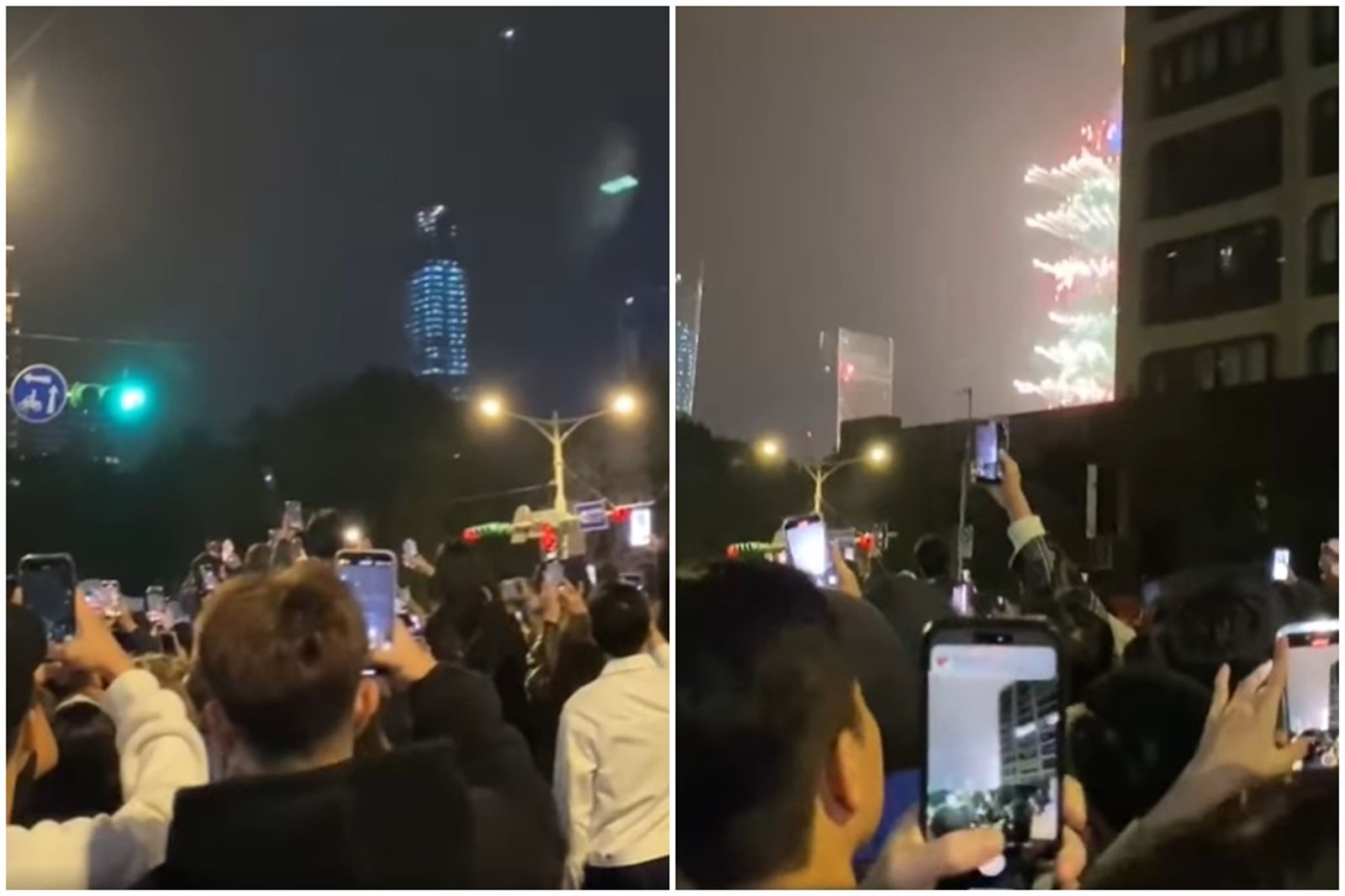 一群人錯認台北101大樓，直到煙火施放才察覺。（圖／翻攝自臉書社團「爆廢1公社」）