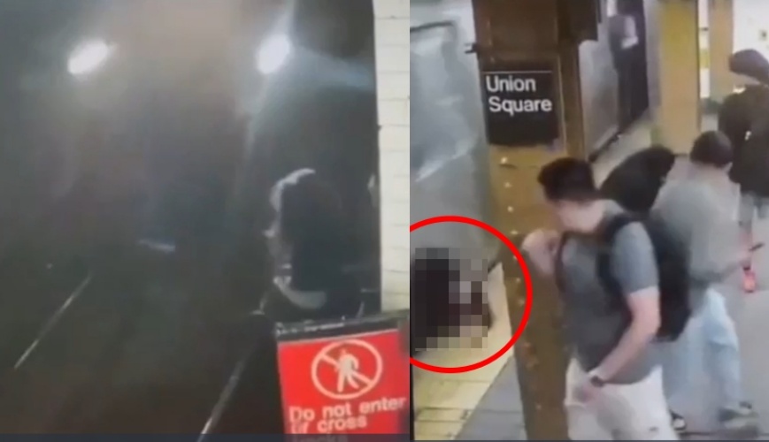 無視月台「禁止下軌」警示標語，這名24歲女子不幸慘死列車與月台間隙。（翻攝自X）