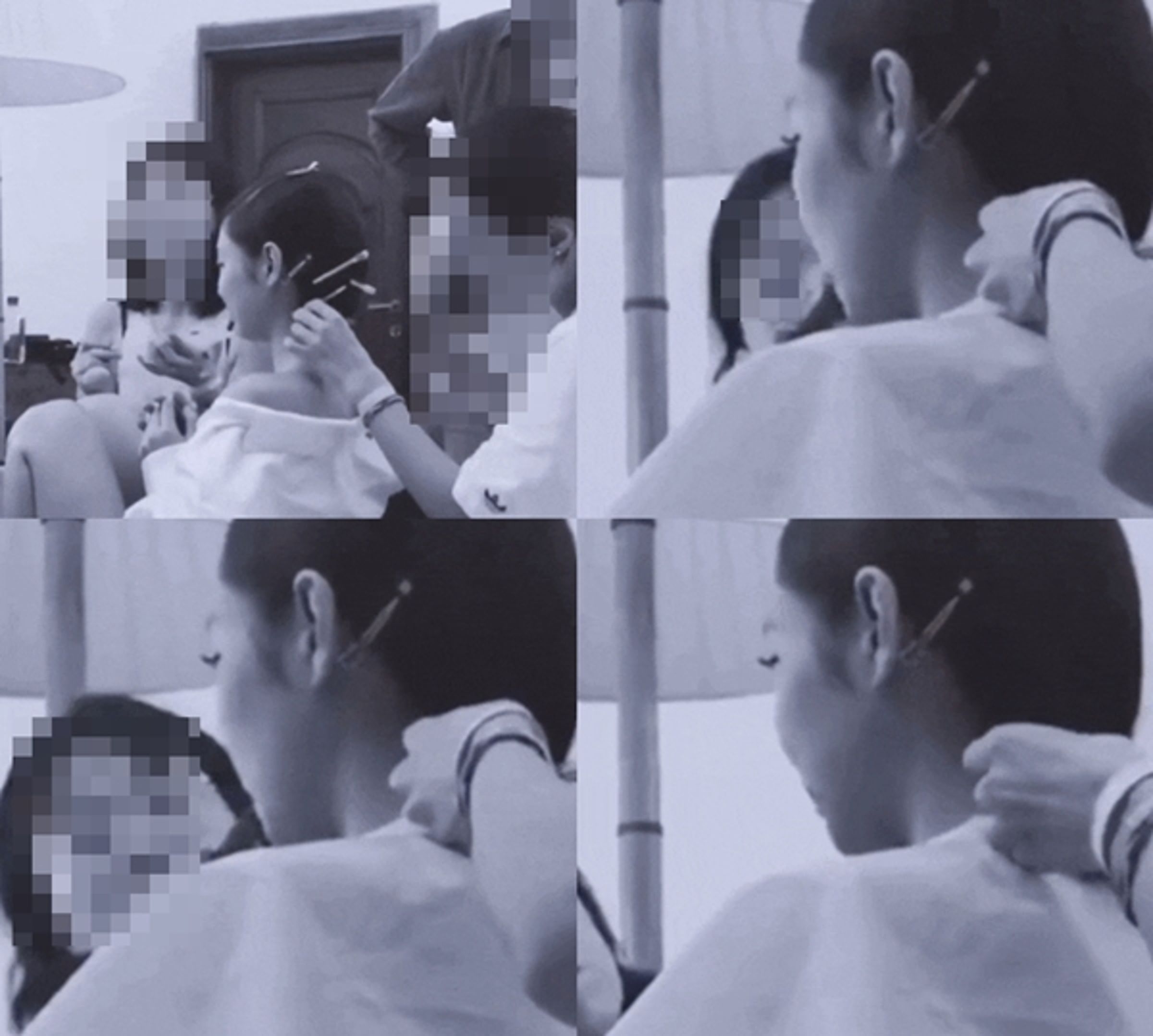 Jennie更新Vlog的影片裡,被發現抽菸吞雲吐霧,化妝師還與她靠得很近。(網路圖片)