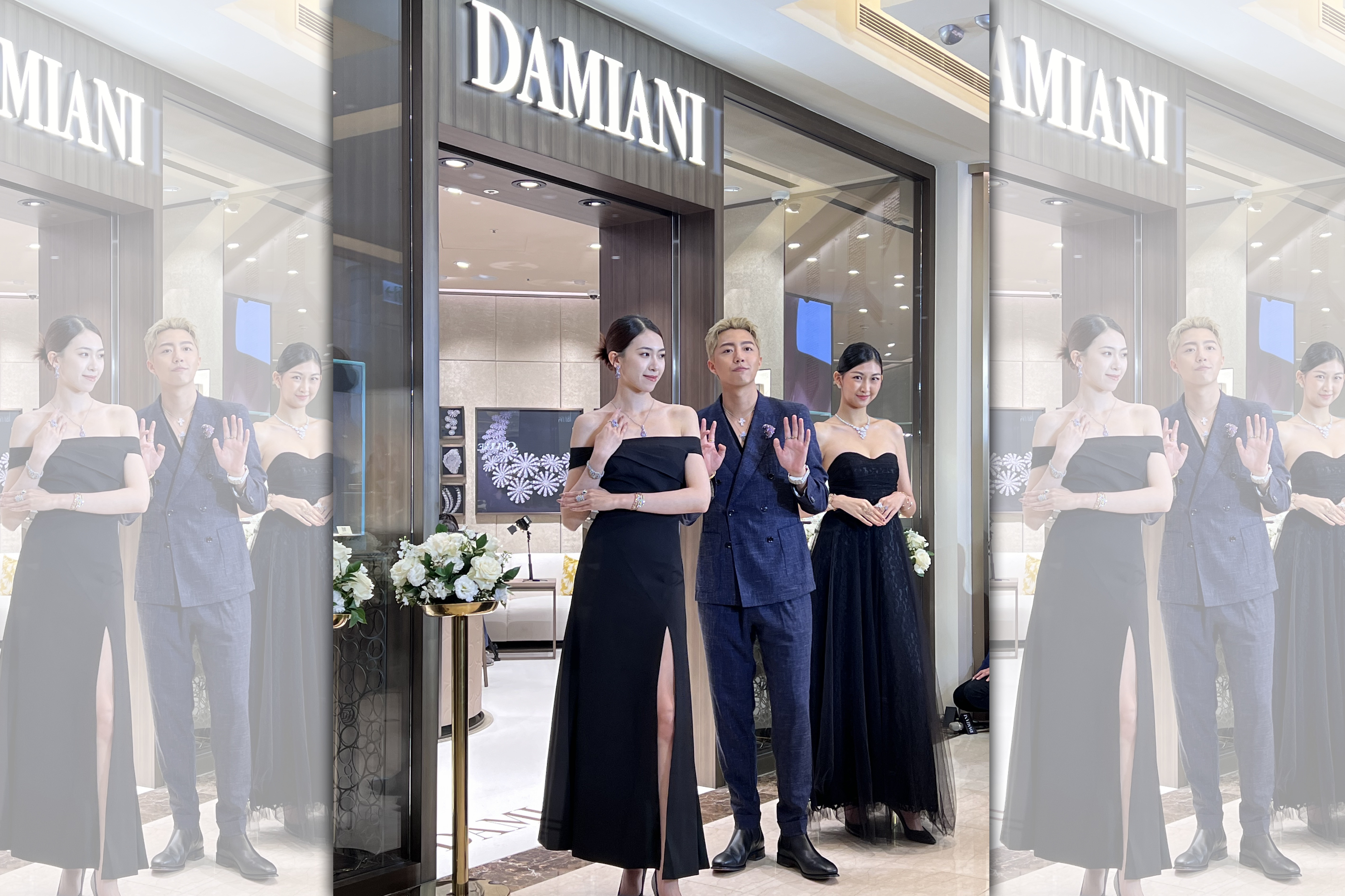 蔡凡熙臨時接下DAMIANI微風廣場頂級珠寶精品店開幕活動的工作。