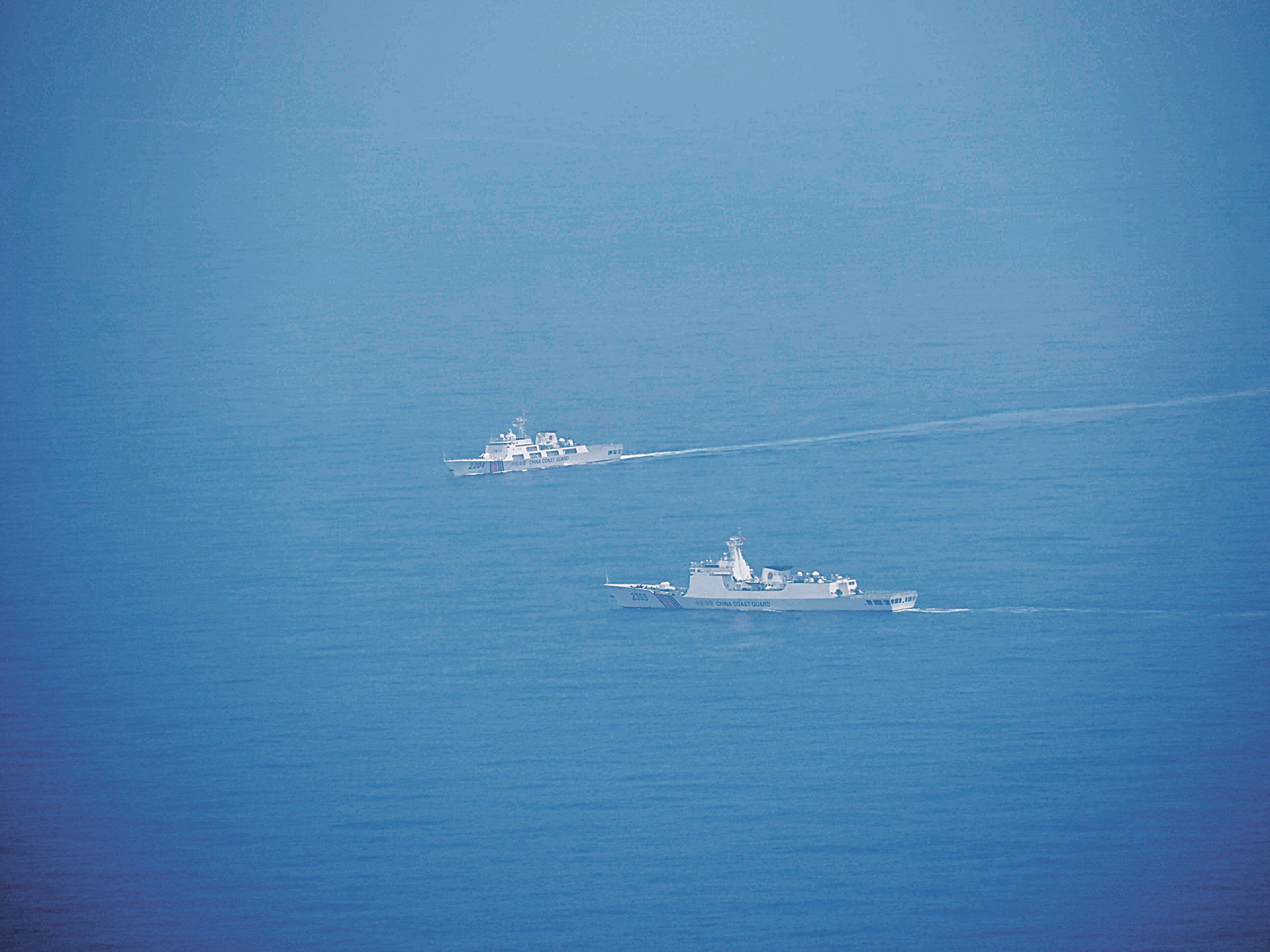 中共近日展開大規模聯合軍演，緊貼台灣領空、領海。（國防部提供）