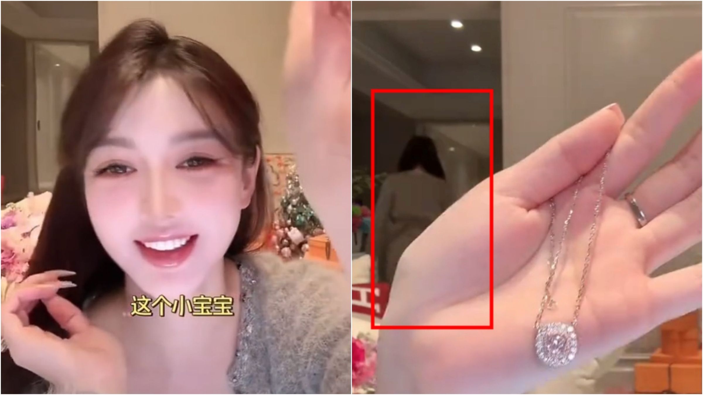 葉珂分手黃曉明後在直播上帶娃,但生父身分至今是謎團。(翻攝微博)