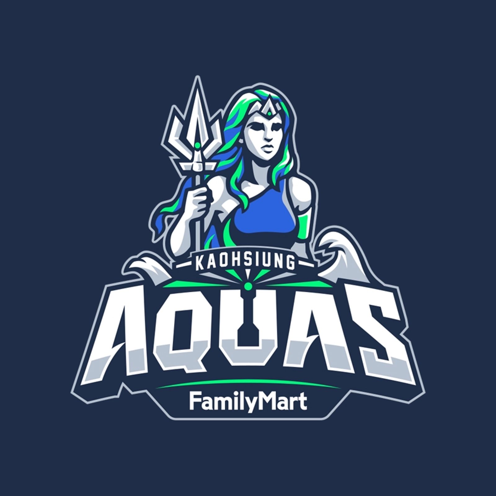 中國棒球城市聯賽「福州海俠」的隊徽，明顯致敬台灣職籃TPBL高雄全家海神。（圖／翻攝自高雄全家海神隊 Kaohsiung Aquas 臉書）