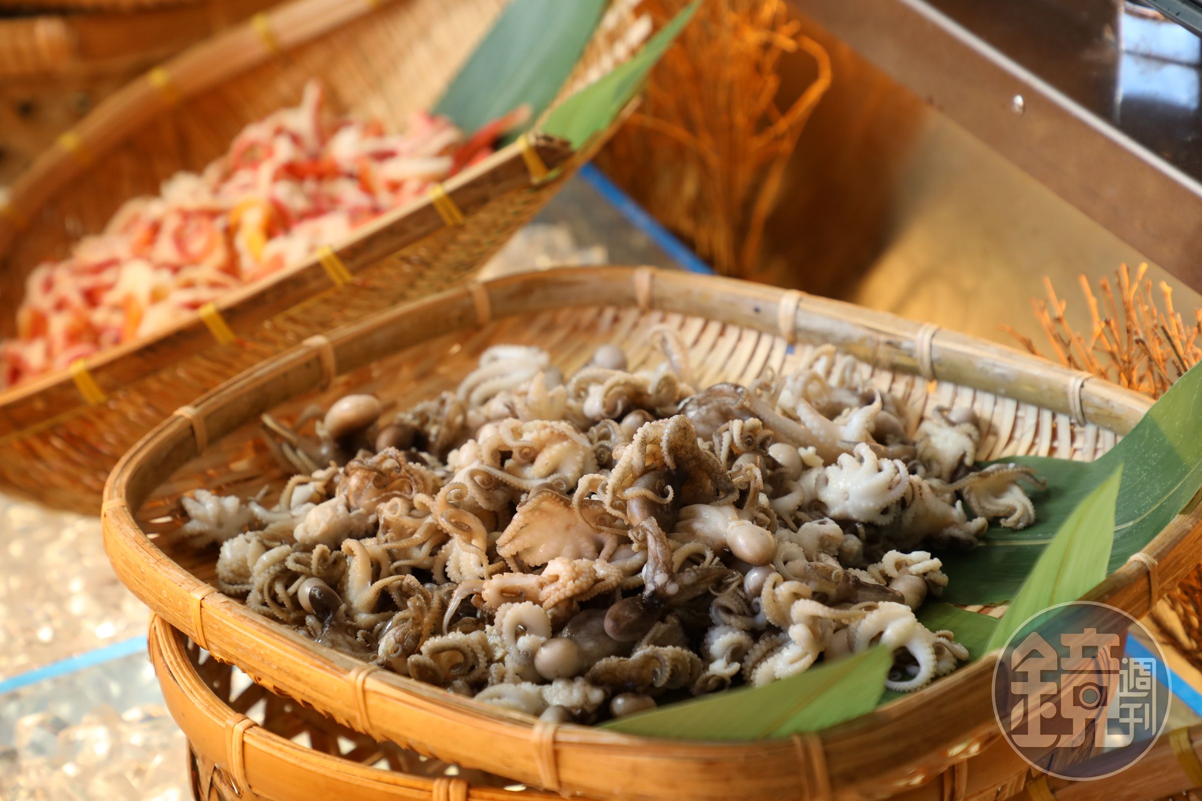 迷你小章魚也吸引不少愛海味的食客。