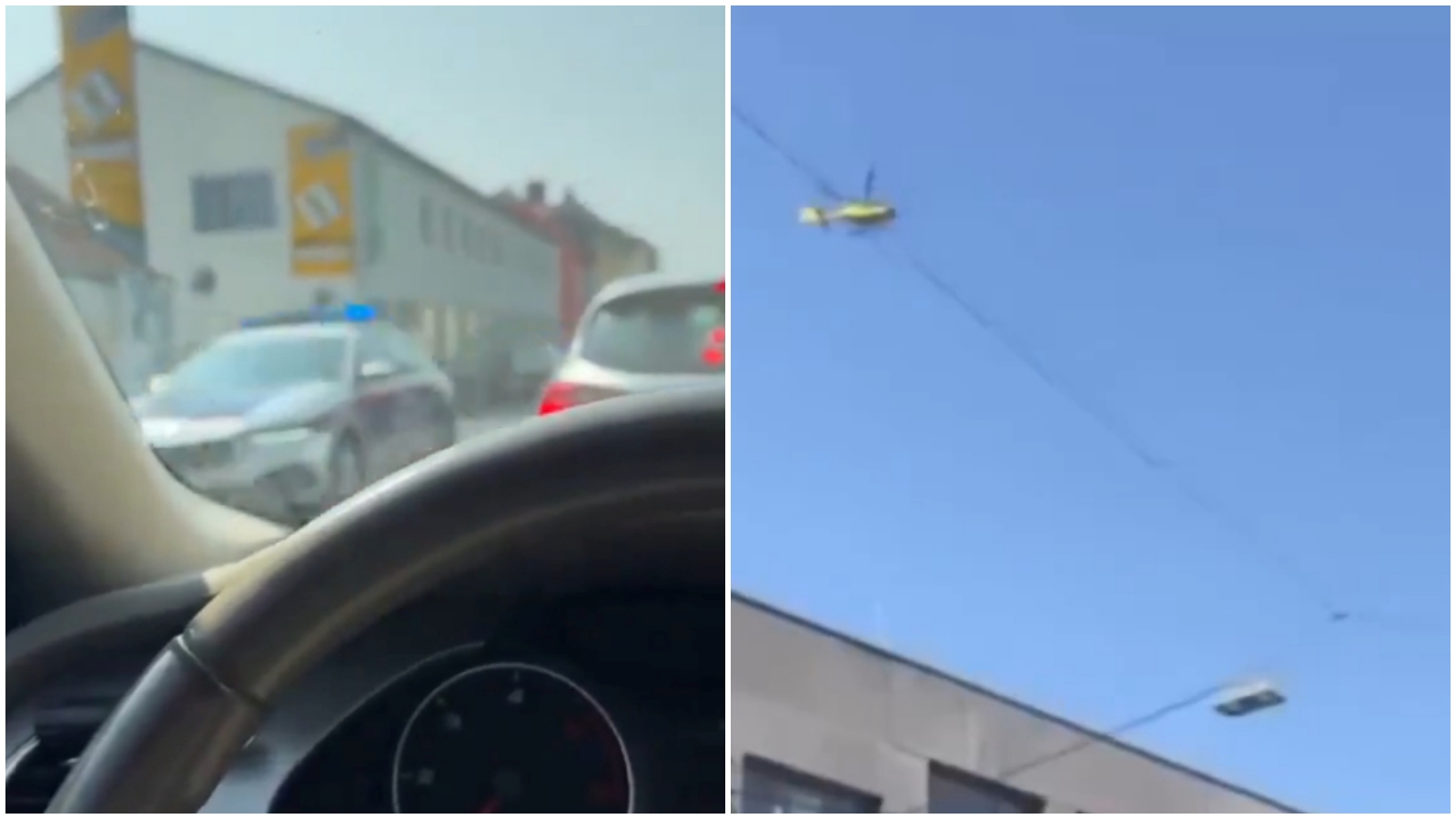 奧地利校園槍擊傳至少8死，現場出動直升機。（翻攝X）