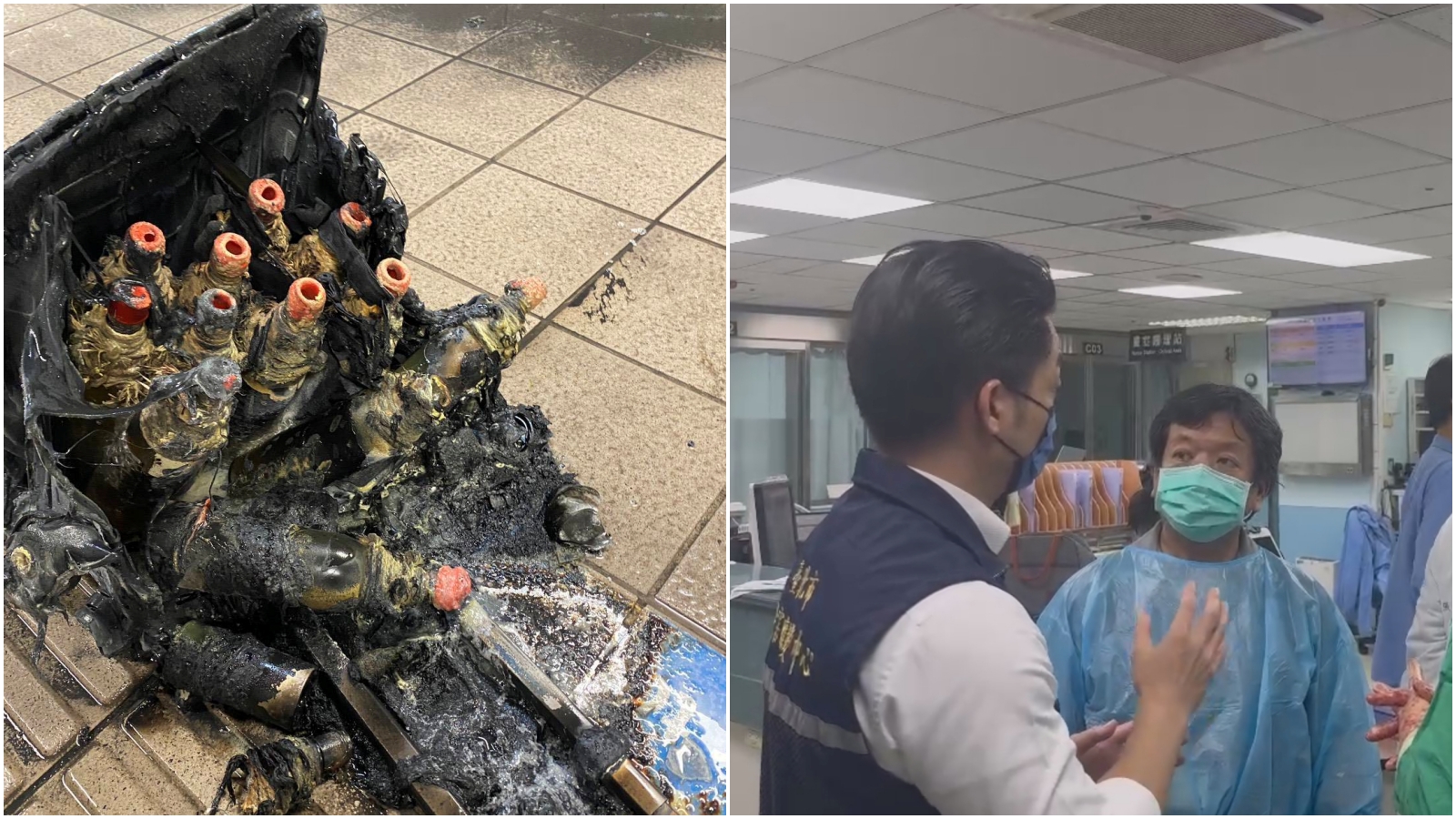 北市隨機攻擊案發生後，衛生局啟動「心理諮詢安心方案」，市長蔣萬安也赴醫院探視傷者。（翻攝畫面、市府提供）