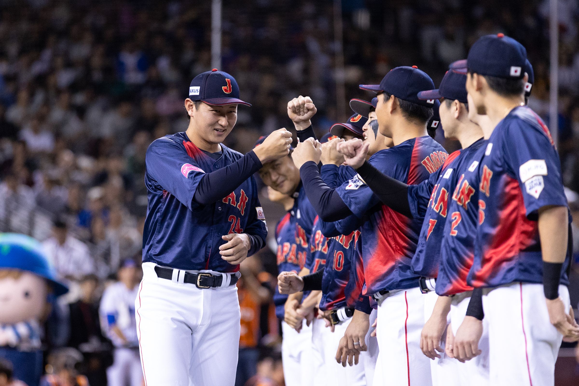 本屆12強預賽,日本隊以5勝0敗戰績晉級複賽,目前在棒球國際賽已累計24連勝。(中華棒協提供)