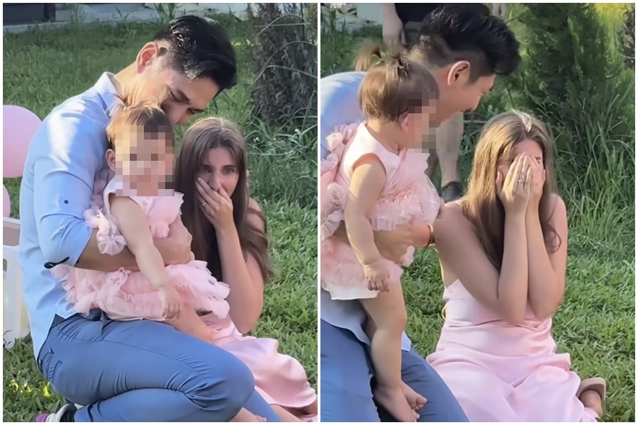 佳娜得知寶寶是男生激動痛哭。（翻攝臉書）