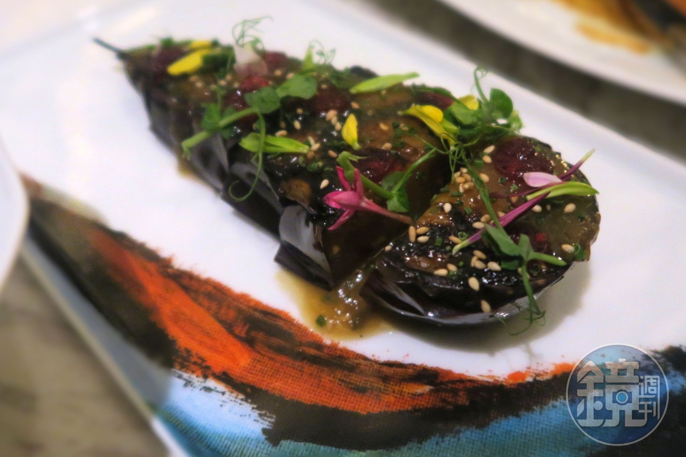 「味噌茄子」的醬料甘醇,與烤到軟嫩的茄子肉正好搭配。(港幣138元/份,約NT$)