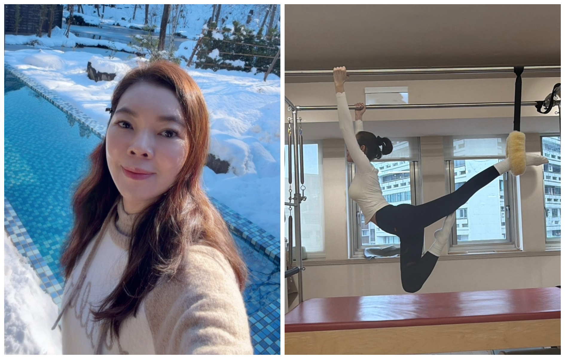 曾馨瑩分享練習器械皮拉提斯的照片。（翻攝hsin_ying_tseng
 IG）